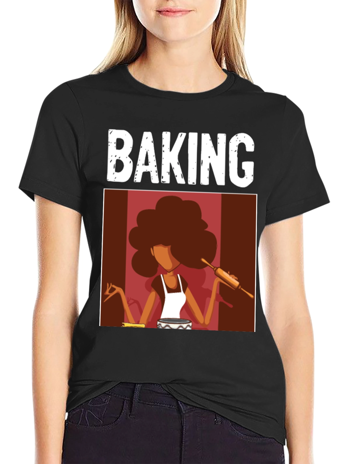 Baking T-Shirt - Afro Baker Design