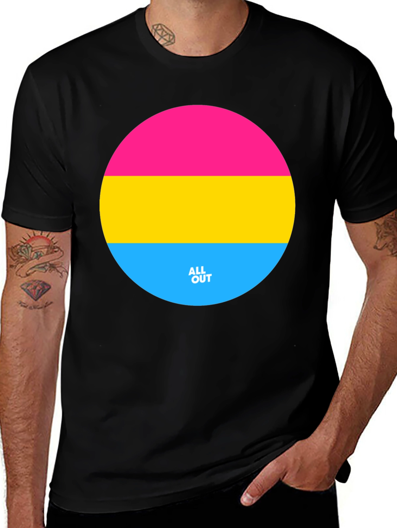 Pansexual Pride T-Shirt - All Out Design