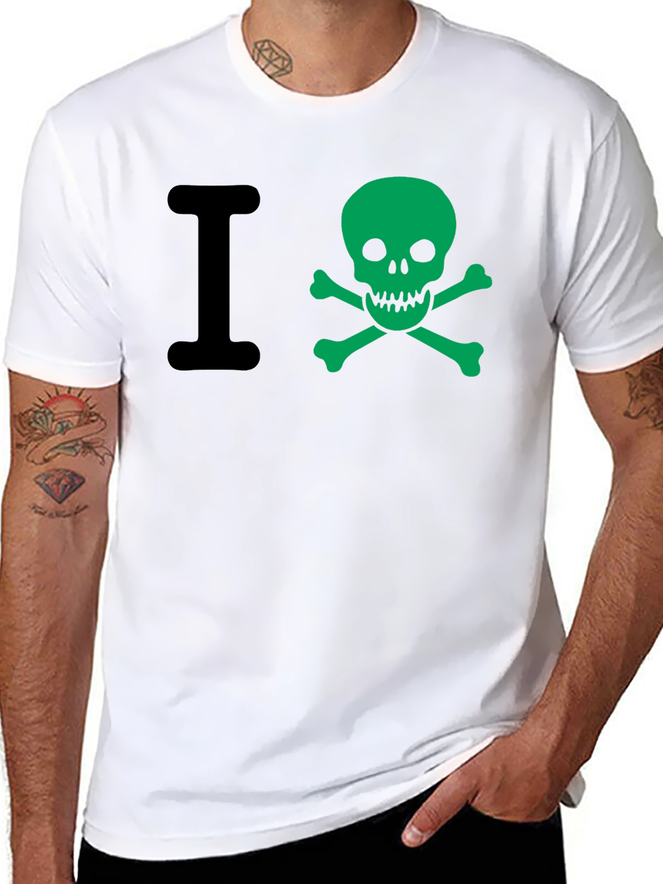 I Love Skull T-Shirt - Mens Graphic Tee
