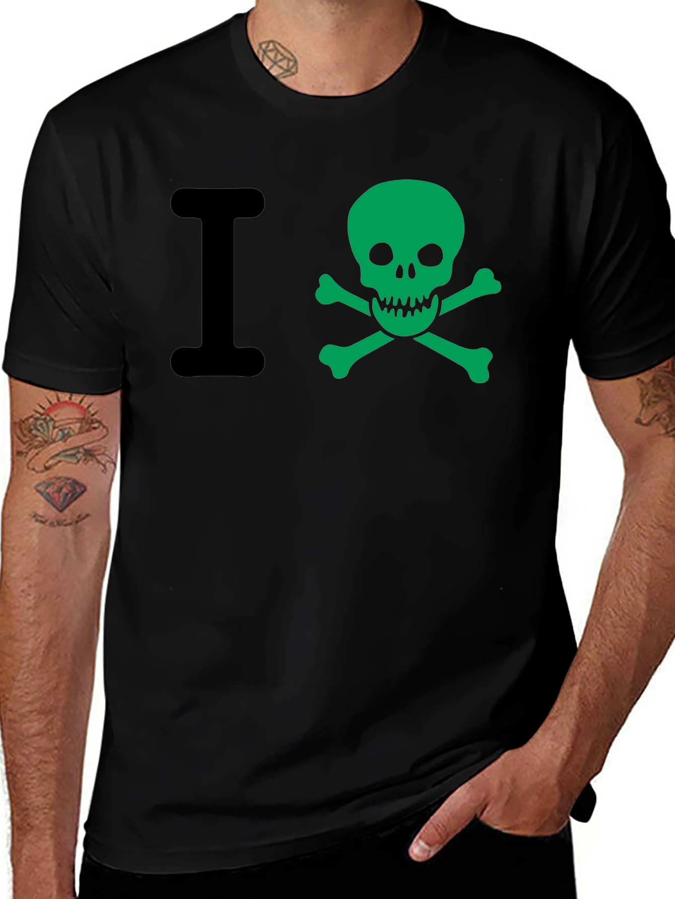I Love Skull T-Shirt - Mens Graphic Tee