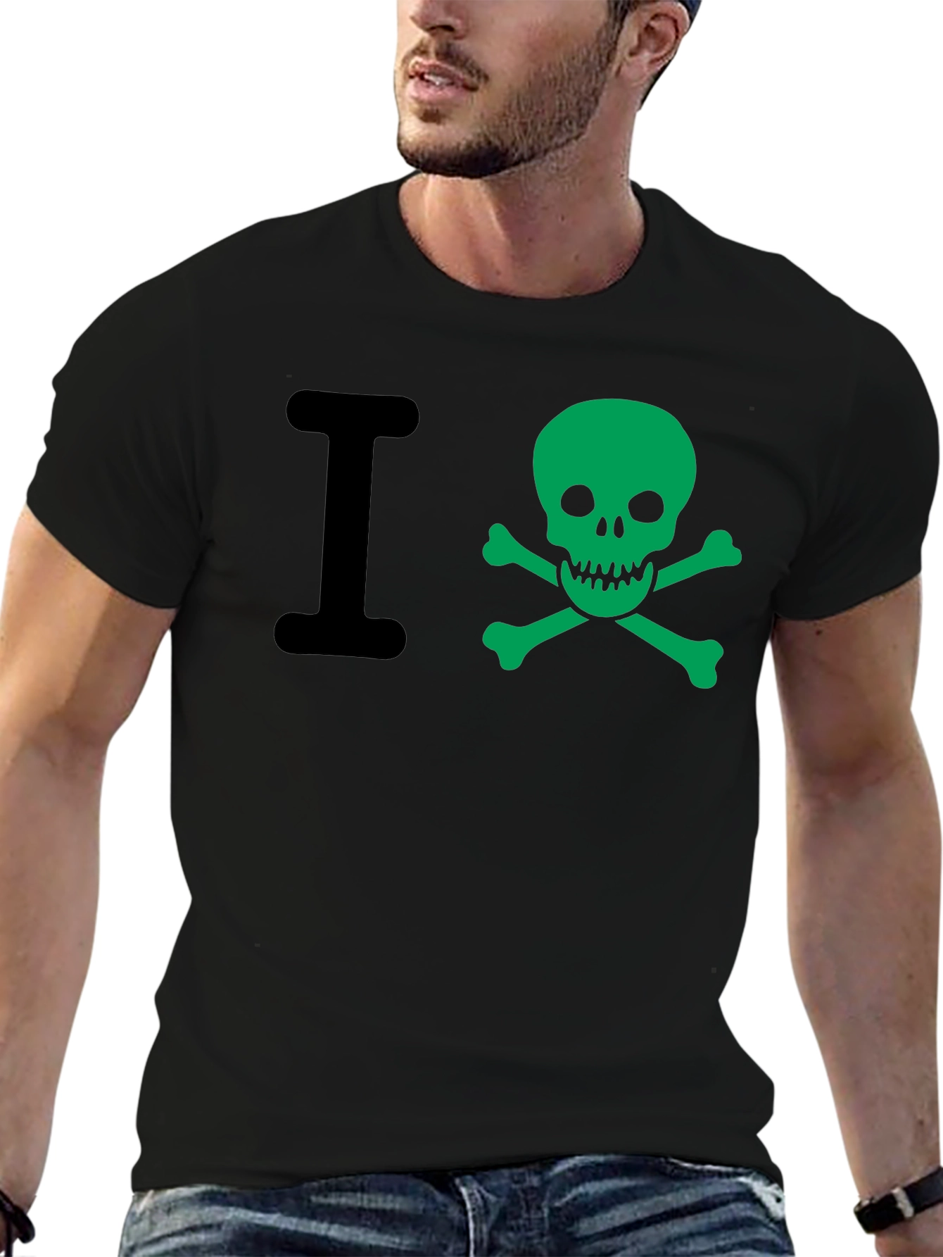 I Love Skull T-Shirt - Mens Graphic Tee