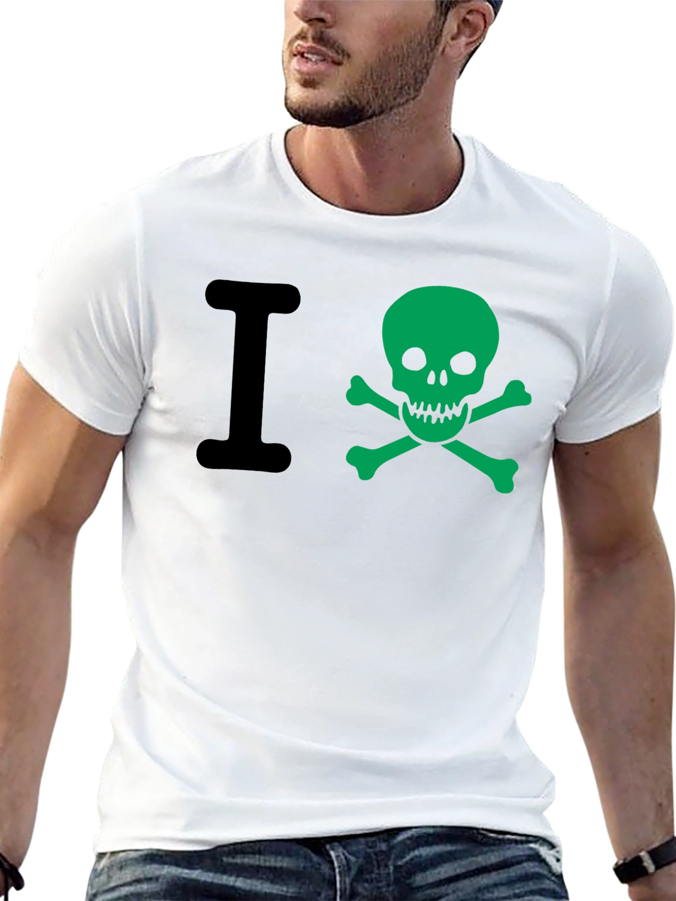 I Love Skull T-Shirt - Mens Graphic Tee