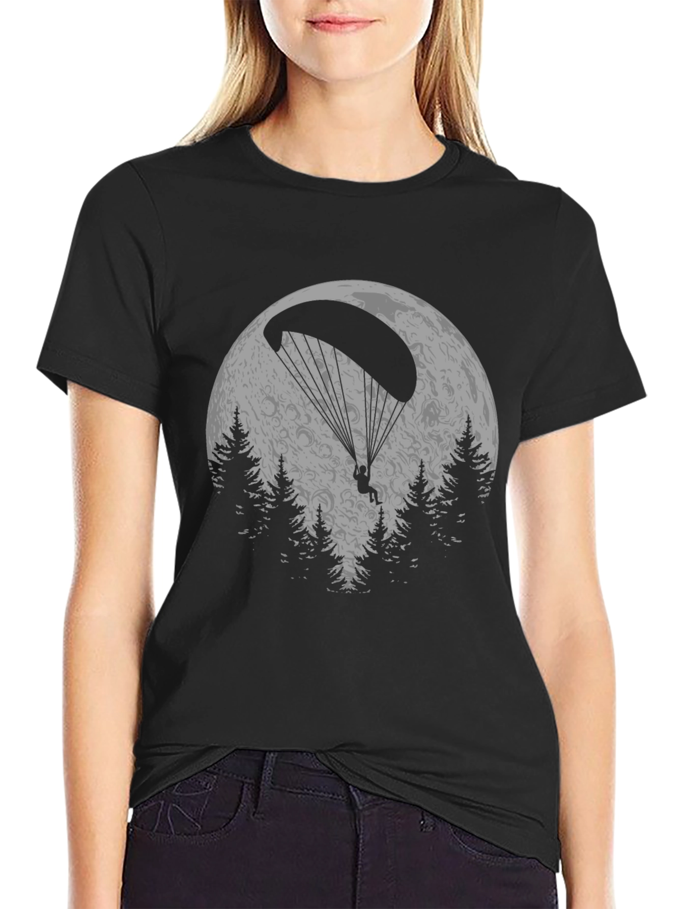 Paragliding Moon T-Shirt