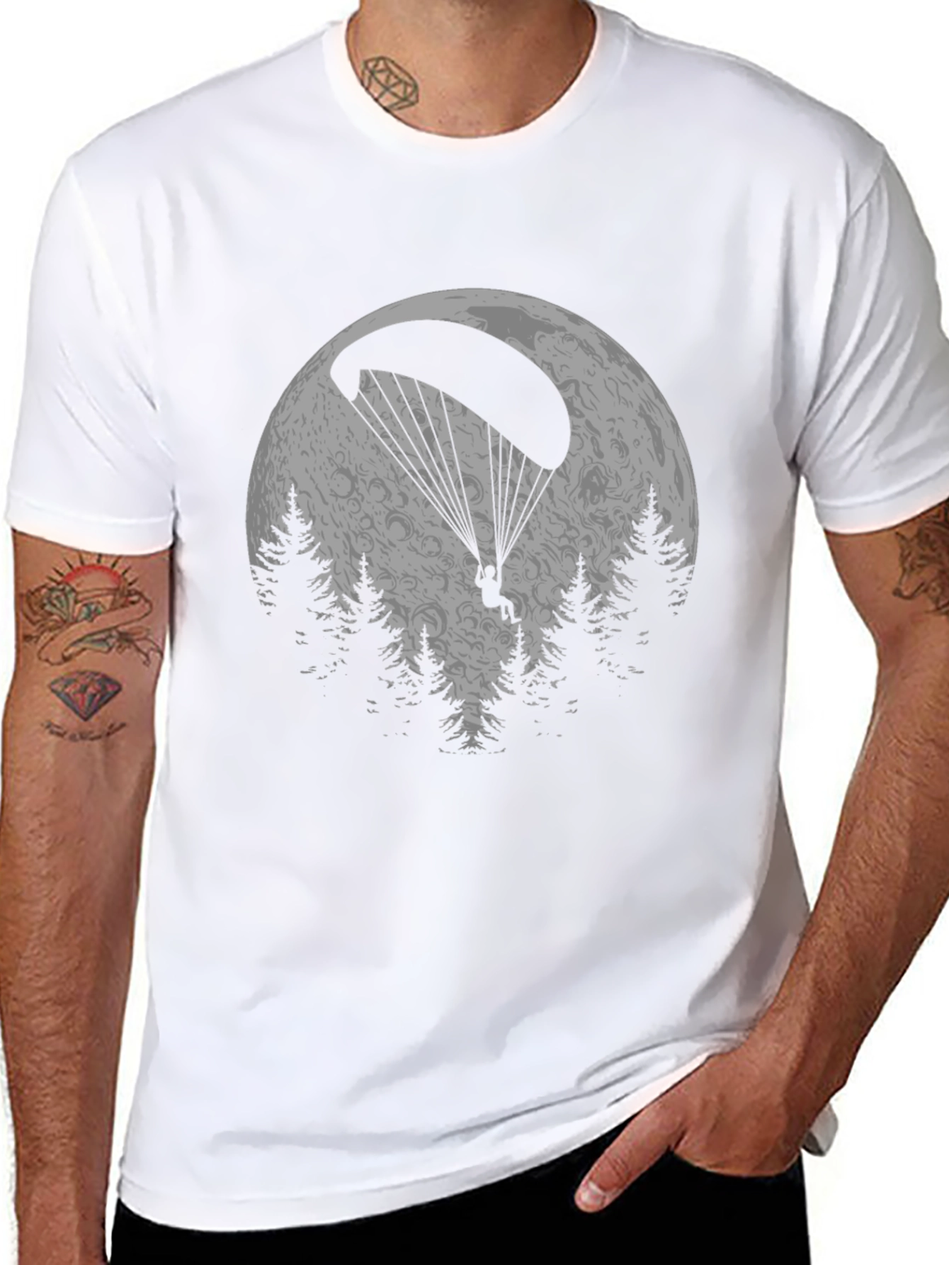 Paragliding Moon T-Shirt