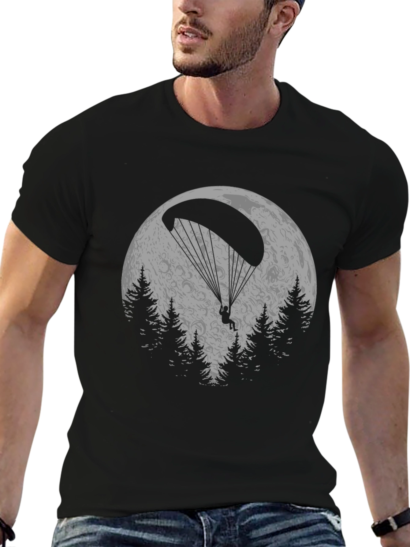 Paragliding Moon T-Shirt