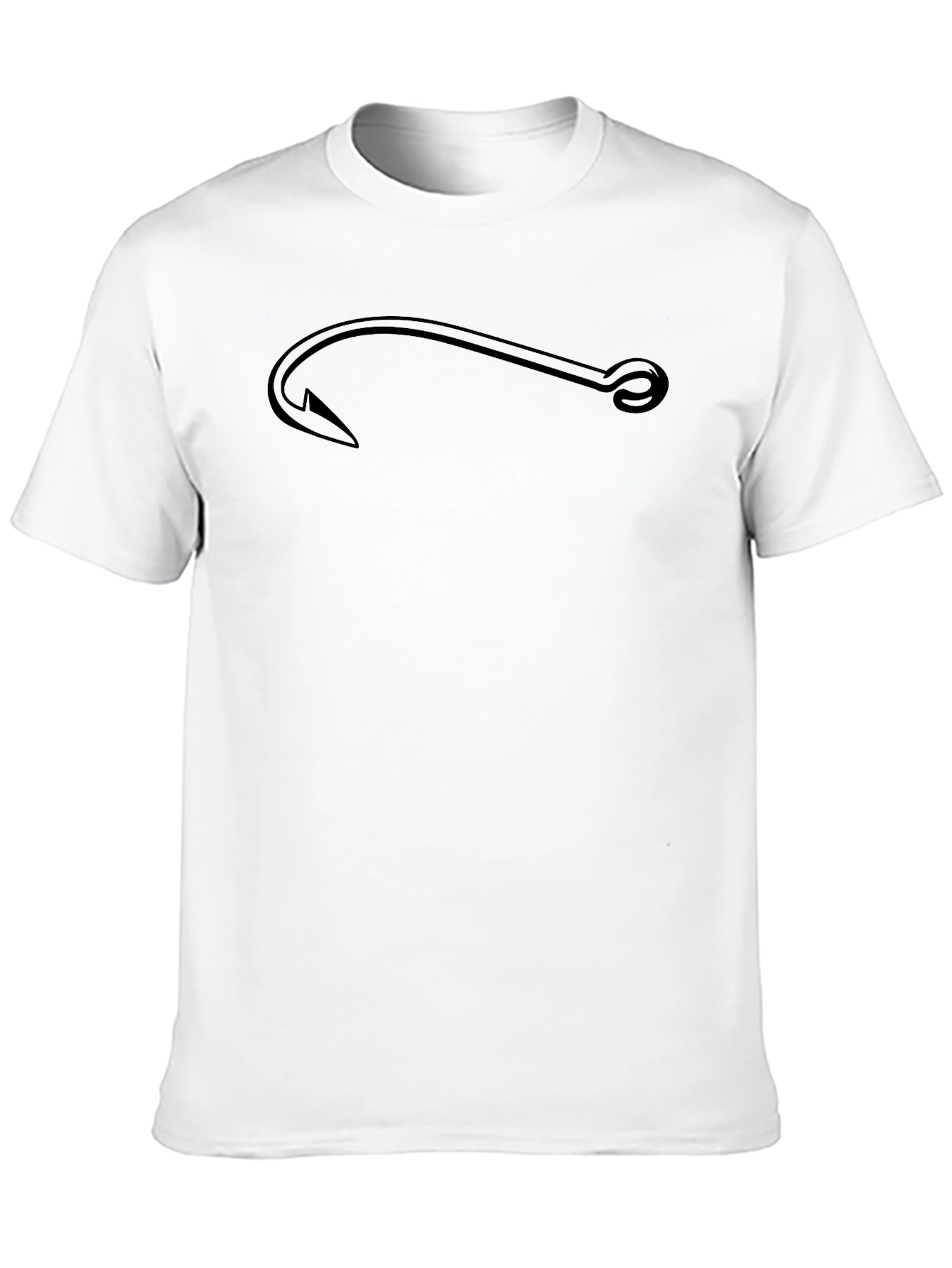 Fishing Hook Graphic T-Shirt - Mens Black Tee
