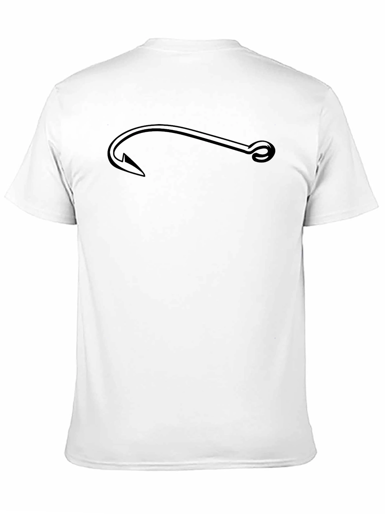 Fishing Hook Graphic T-Shirt - Mens Black Tee