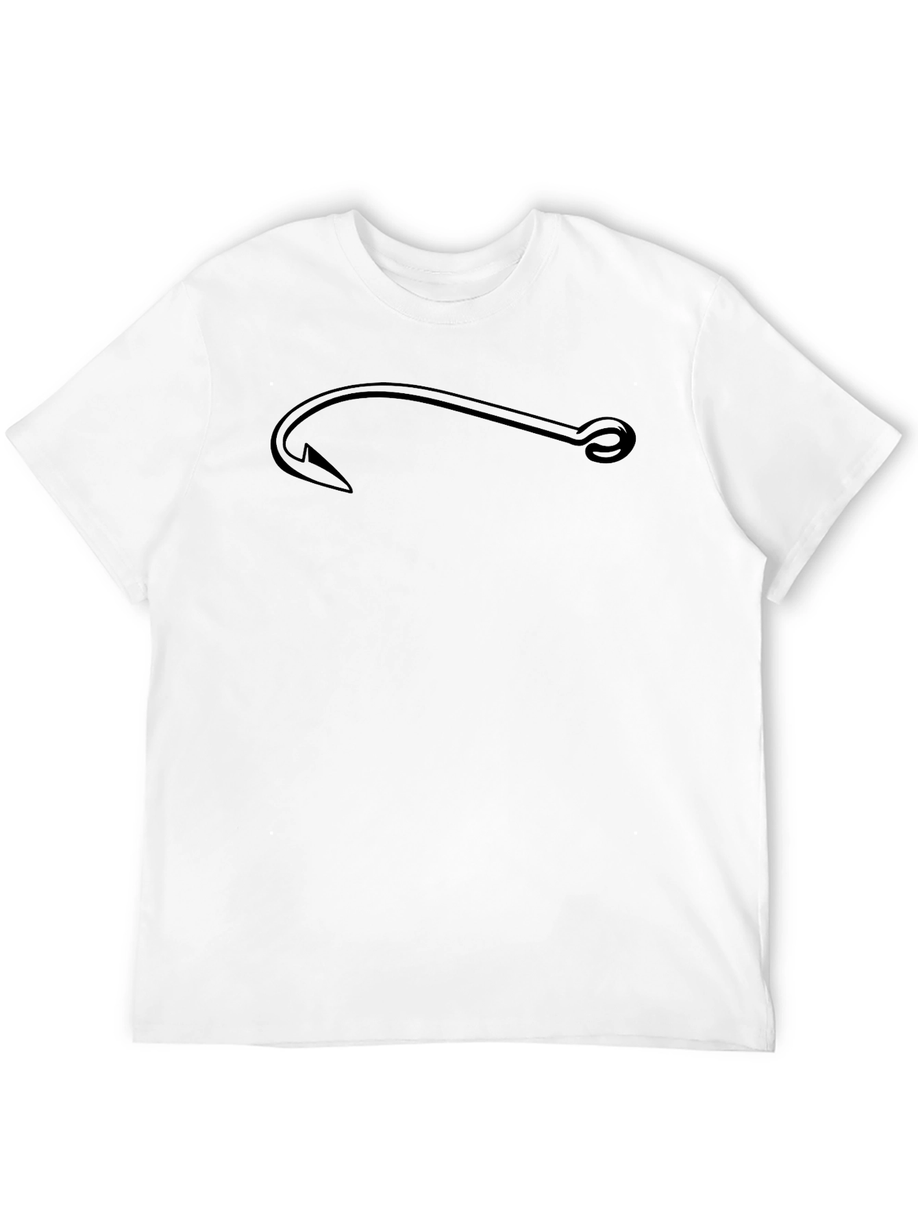 Fishing Hook Graphic T-Shirt - Mens Black Tee