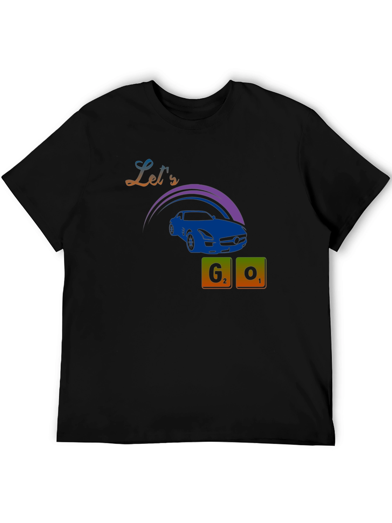 Lets Go Car Graphic Tee - Black