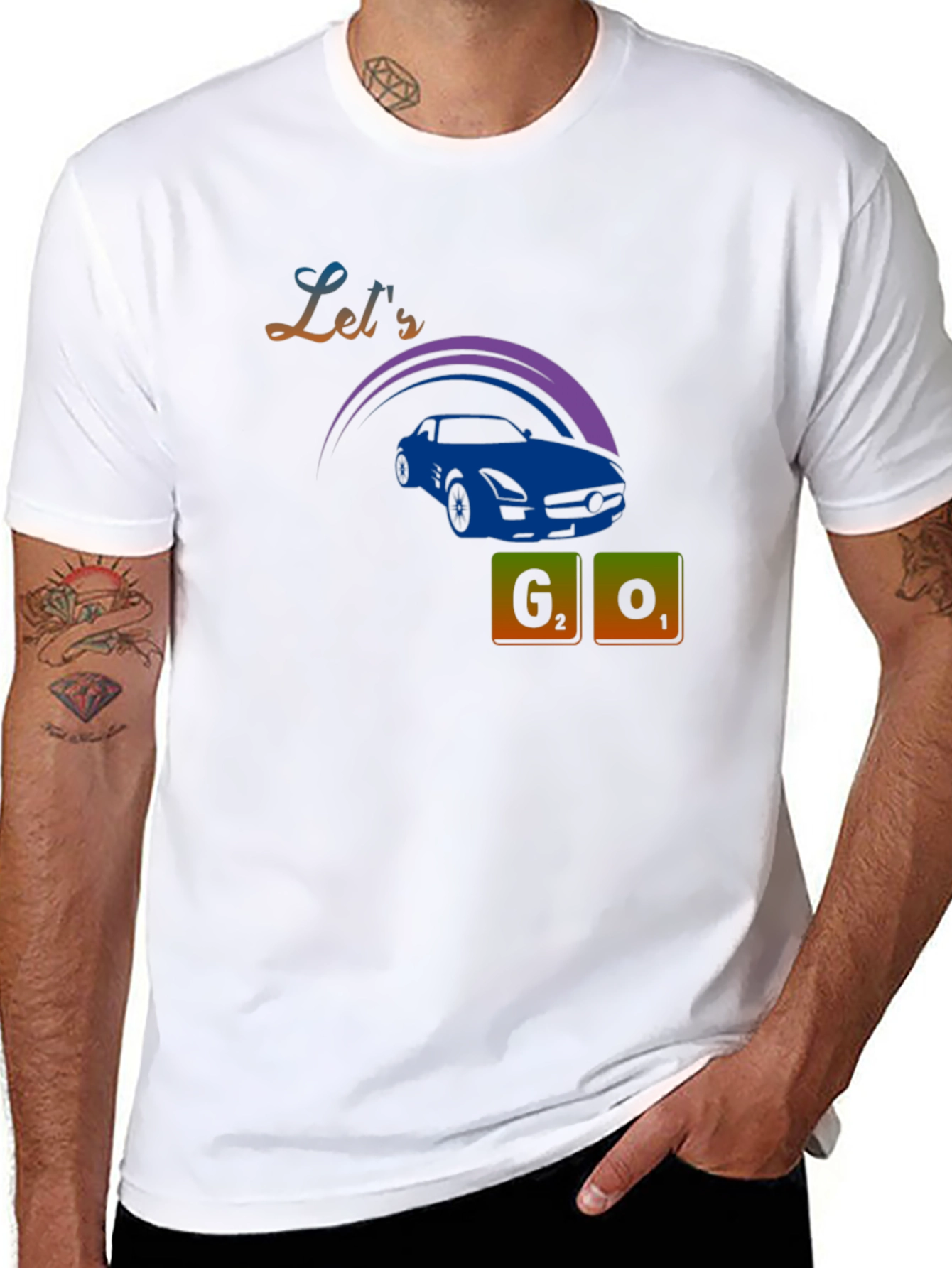 Lets Go Car Graphic Tee - Black