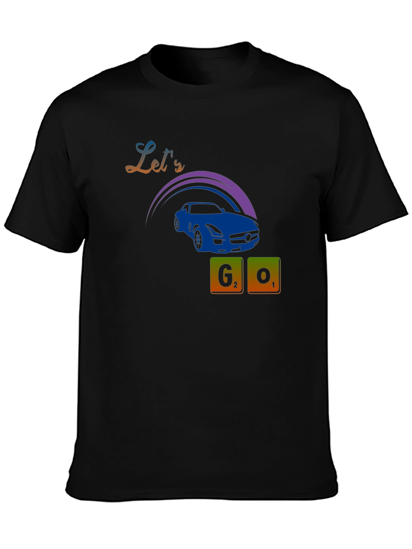 Lets Go Car Graphic Tee - Black