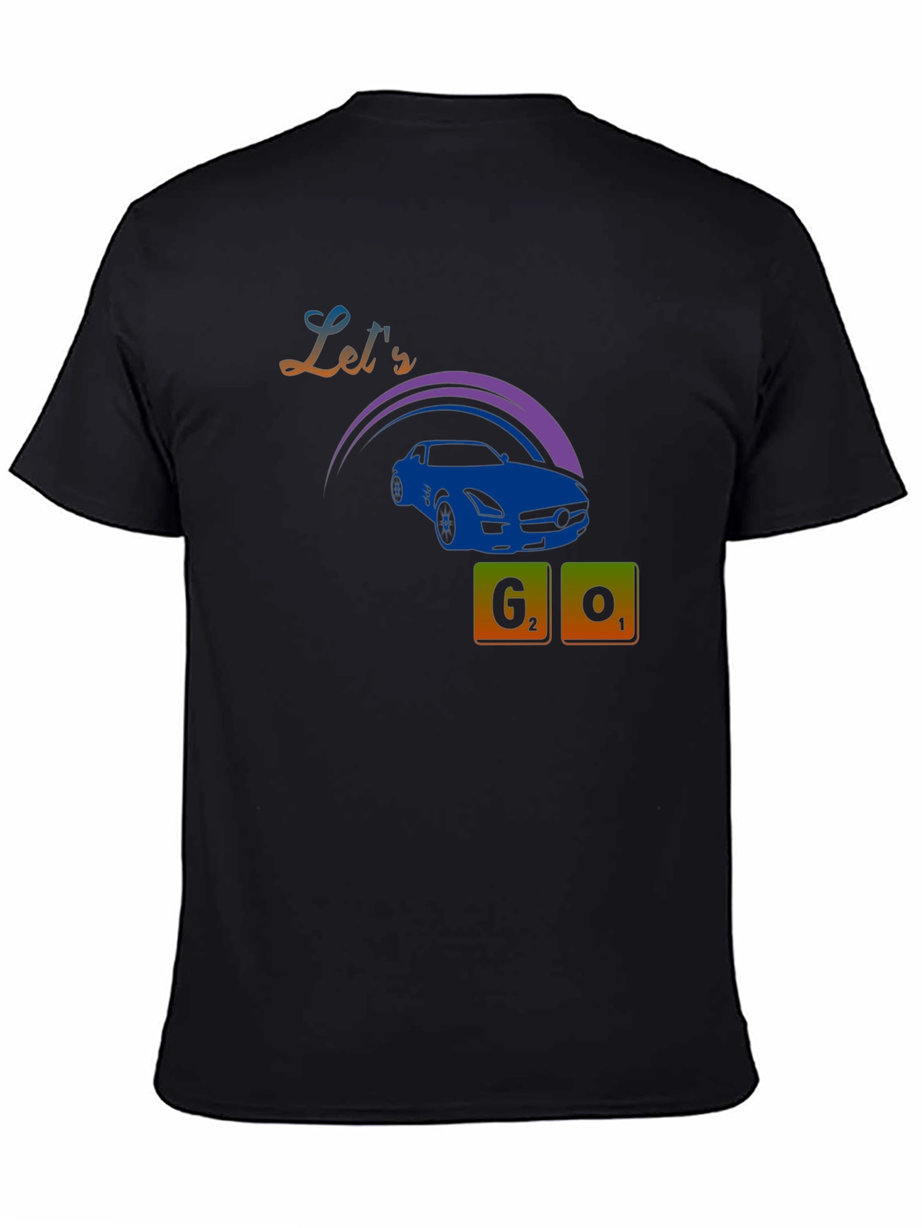 Lets Go Car Graphic Tee - Black