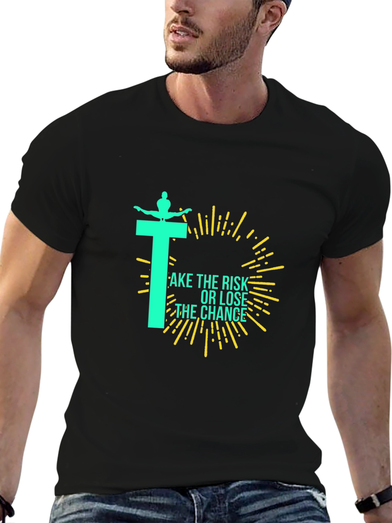 Take The Risk Graphic Tee - Black