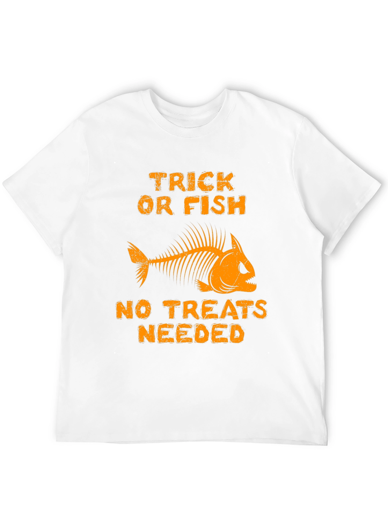 Trick Or Fish T-Shirt Halloween Skeleton Fishing Tee