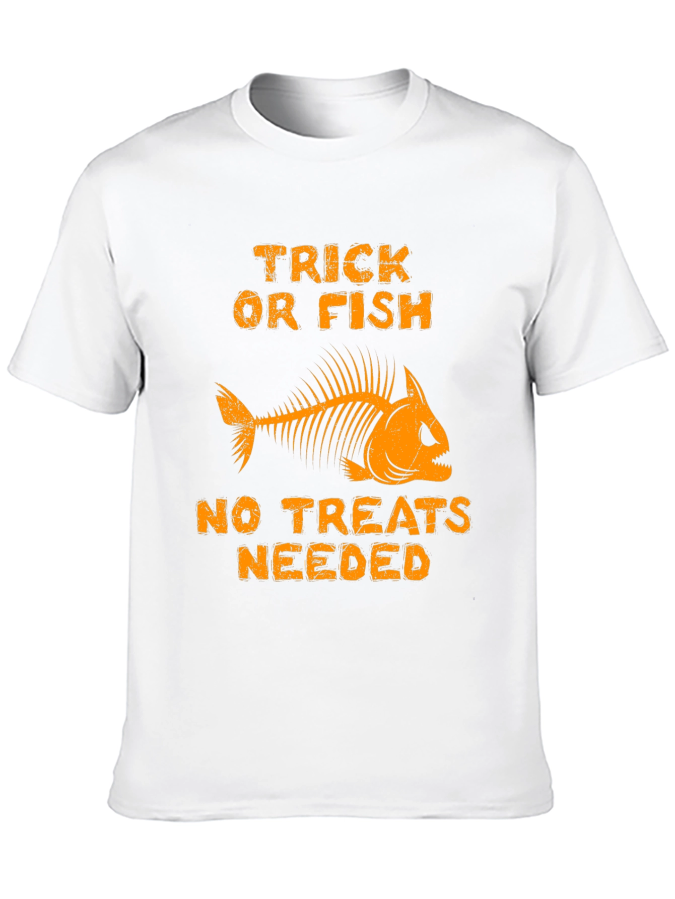 Trick Or Fish T-Shirt Halloween Skeleton Fishing Tee
