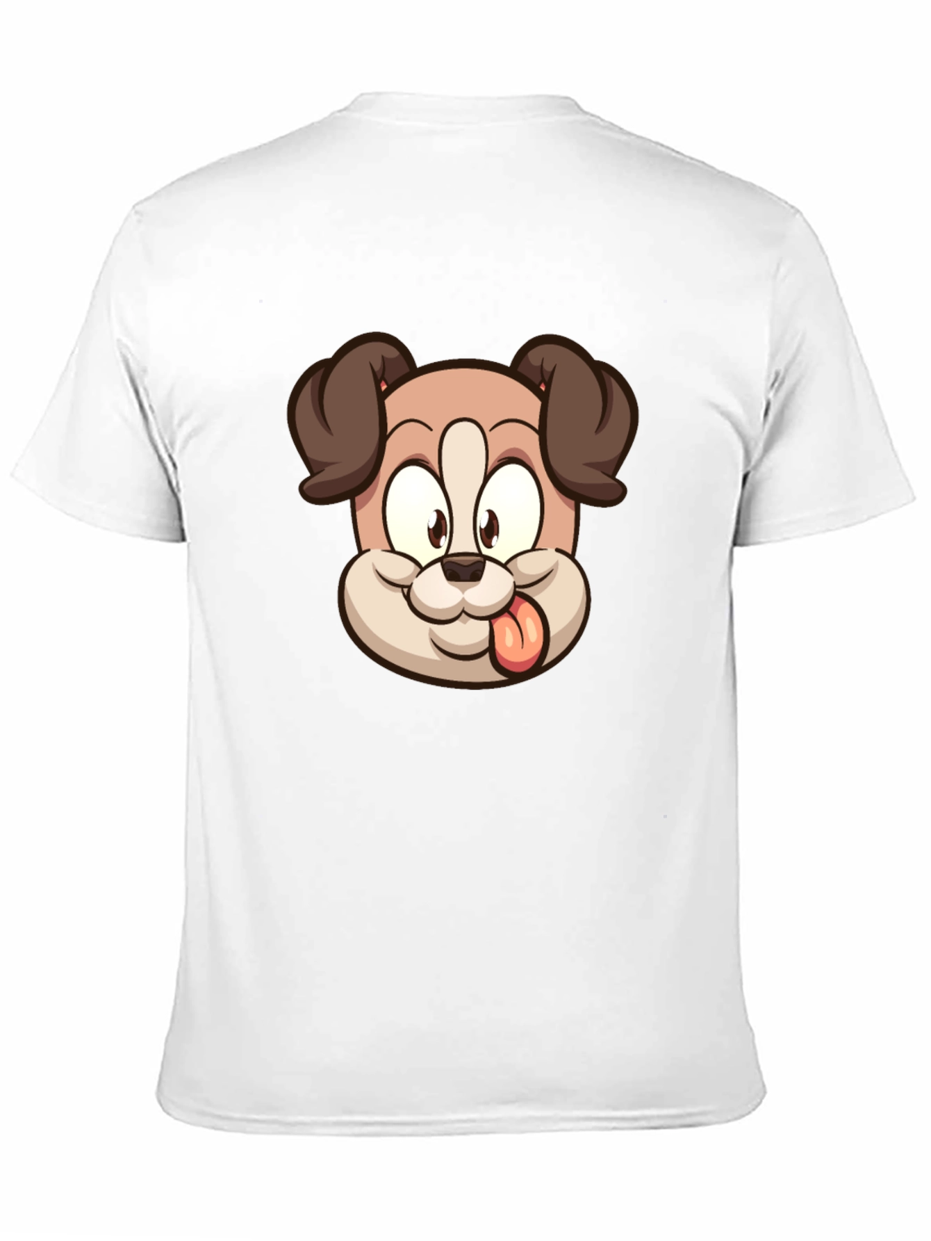 Cartoon Dog Graphic T-Shirt - Black Cotton Tee