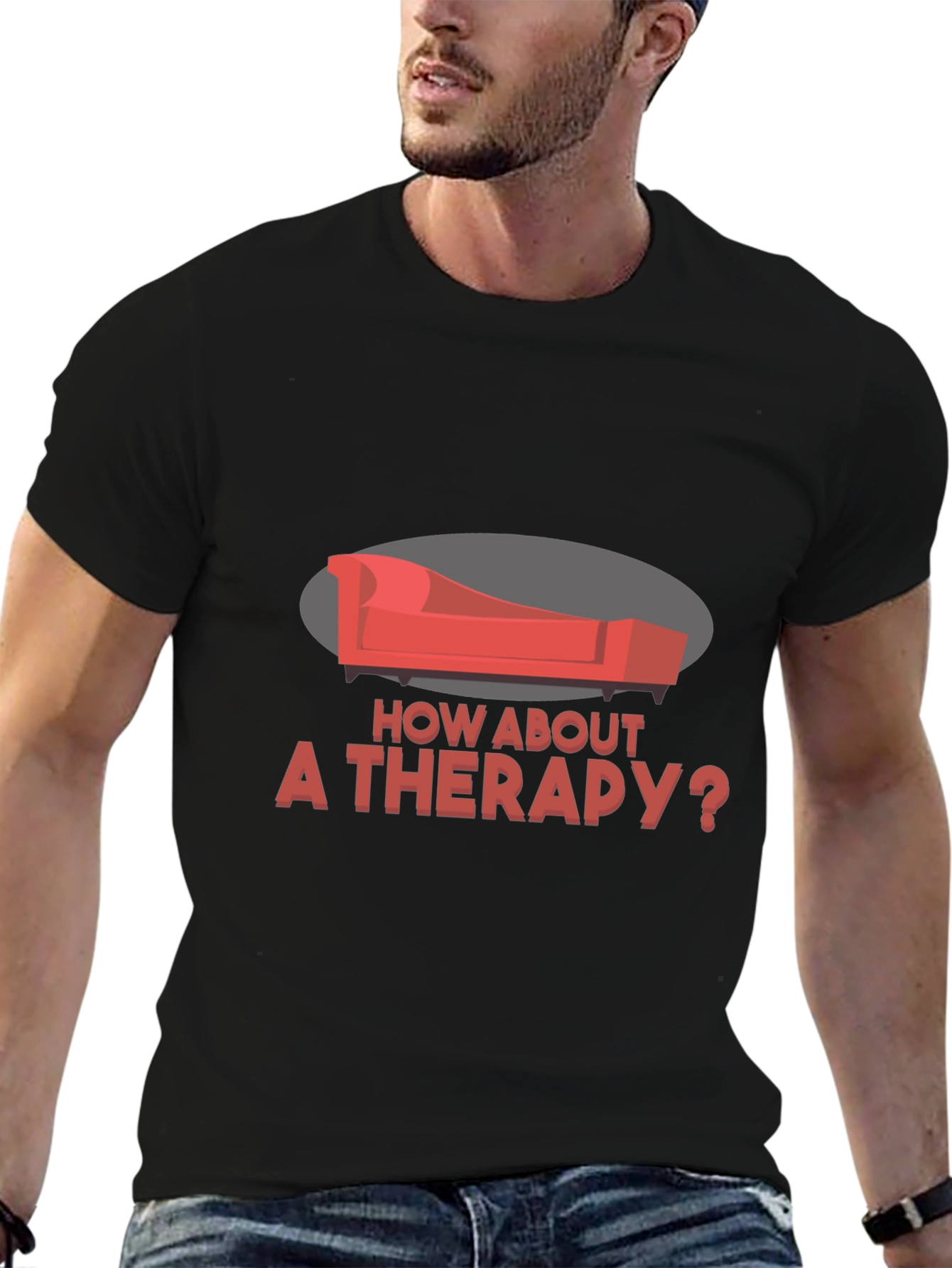 Therapy Couch Graphic Tee - Unique Design