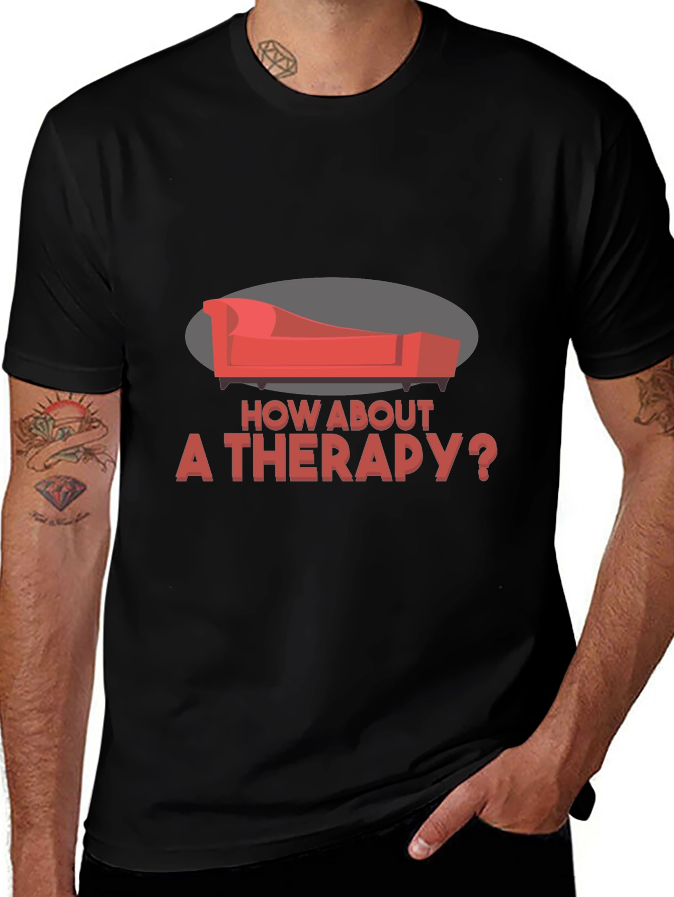 Therapy Couch Graphic Tee - Unique Design