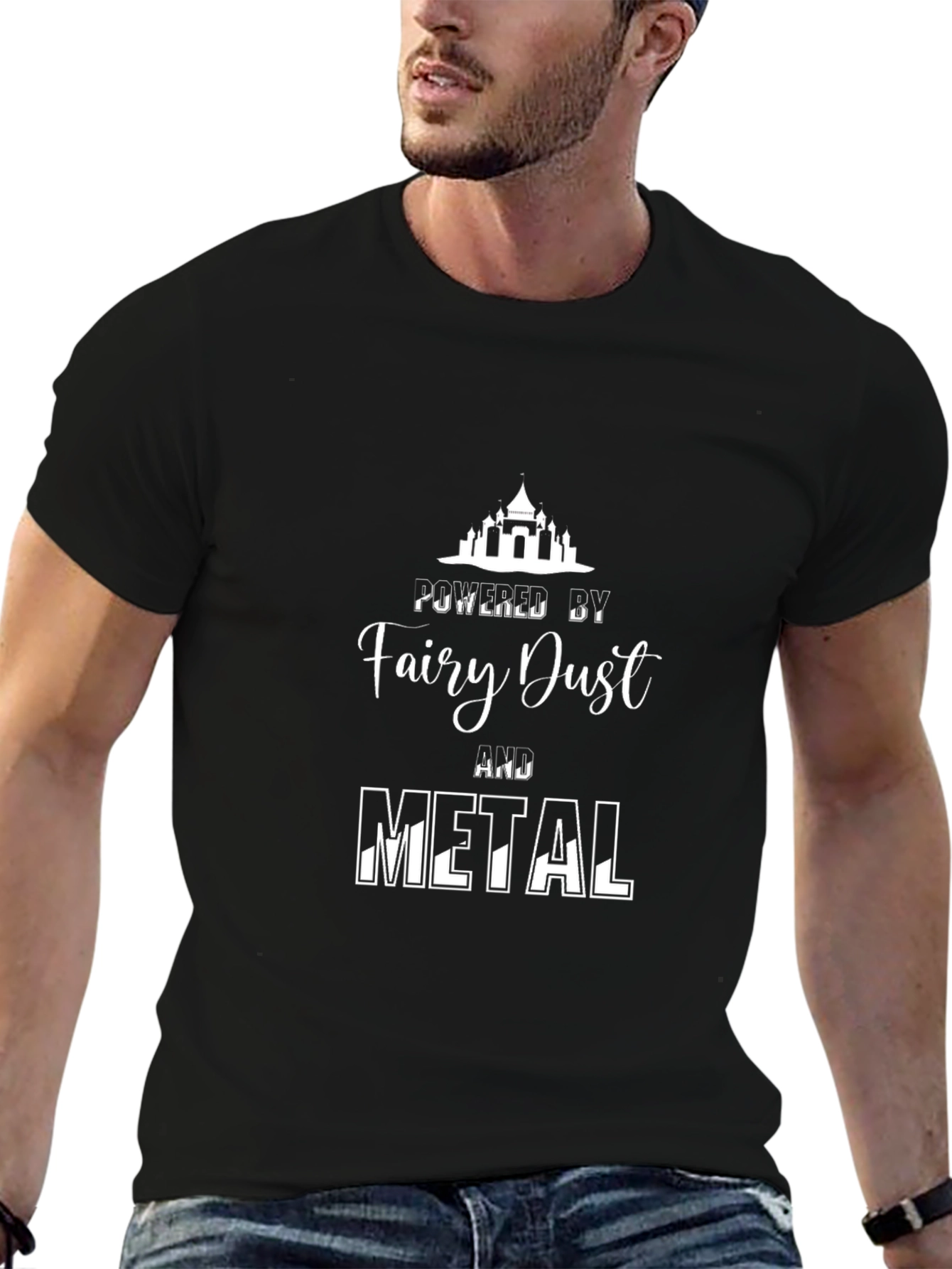 Fairy Dust & Metal Black Graphic T-Shirt