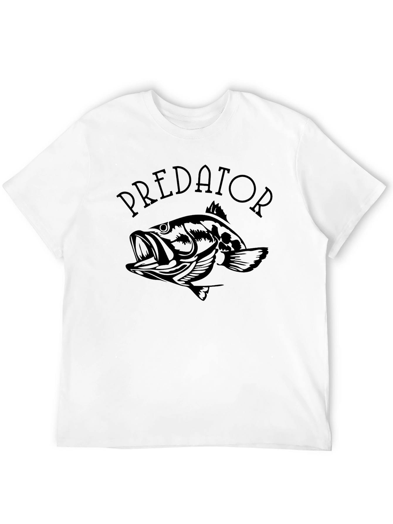 Predator Fish Graphic T-Shirt - Mens Black Tee