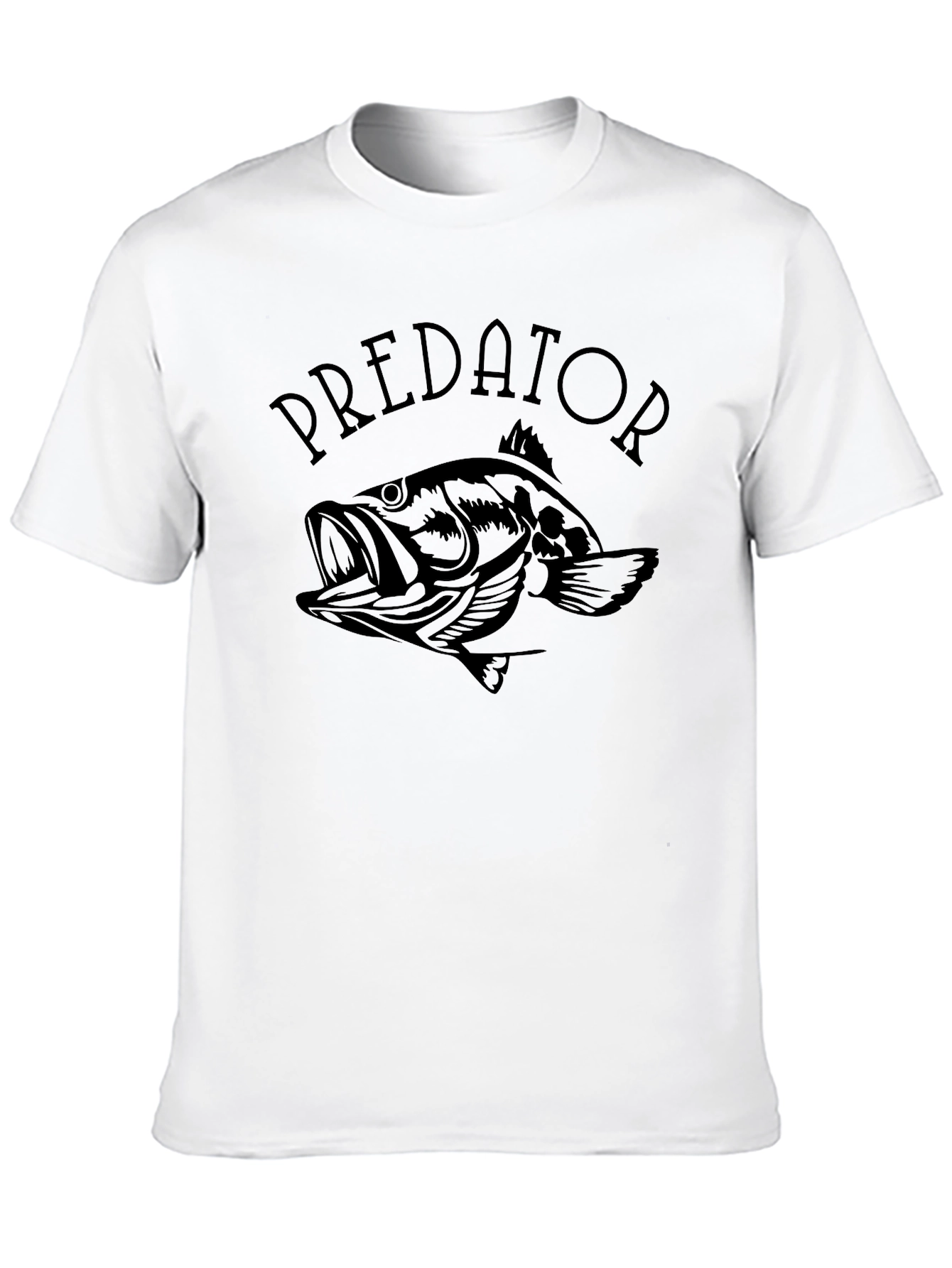 Predator Fish Graphic T-Shirt - Mens Black Tee