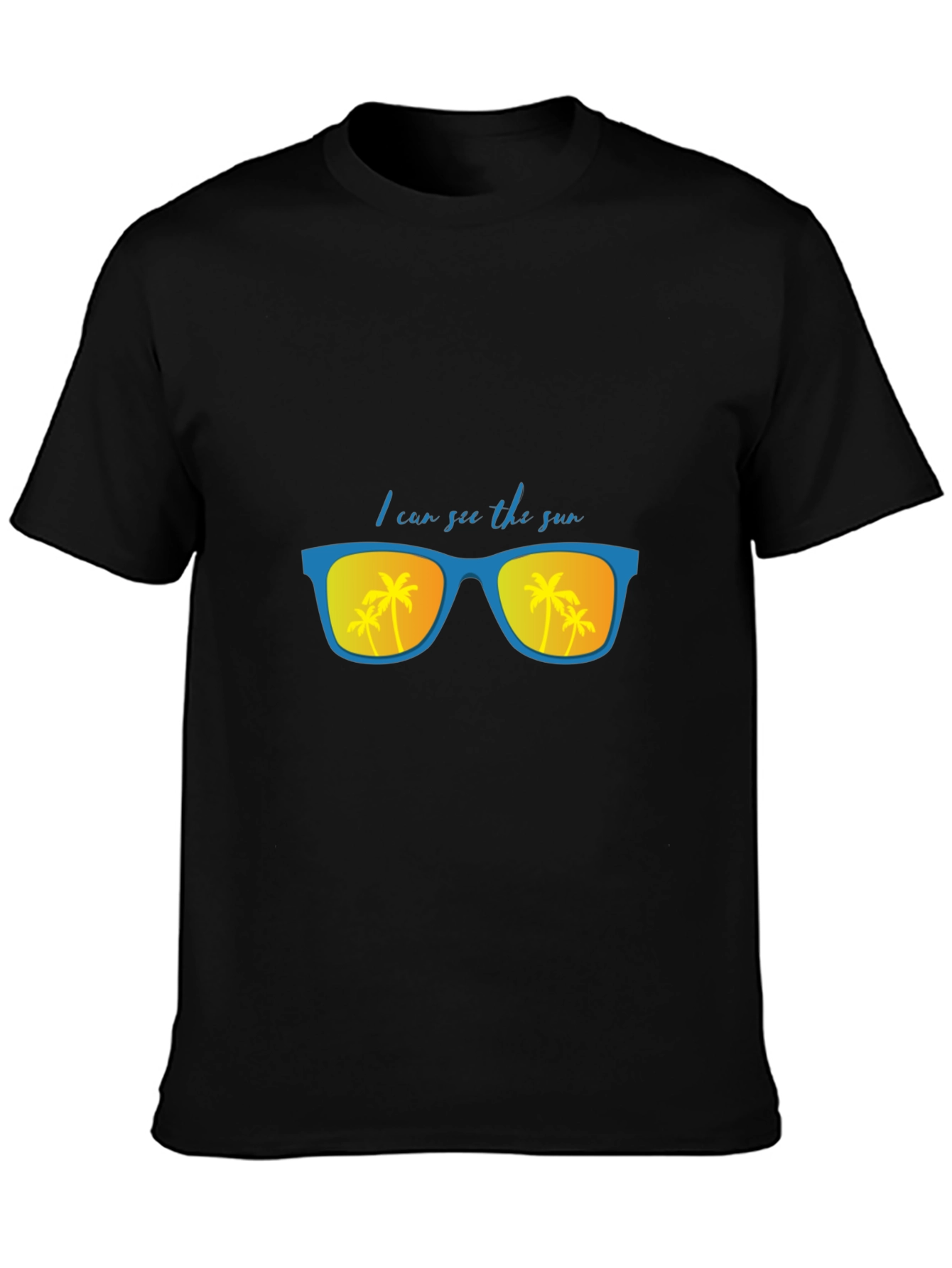 I Can See the Sun Black T-Shirt