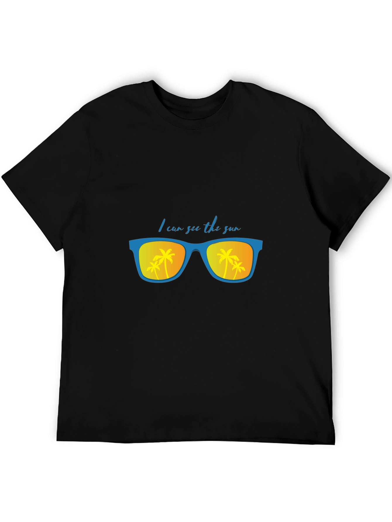 I Can See the Sun Black T-Shirt