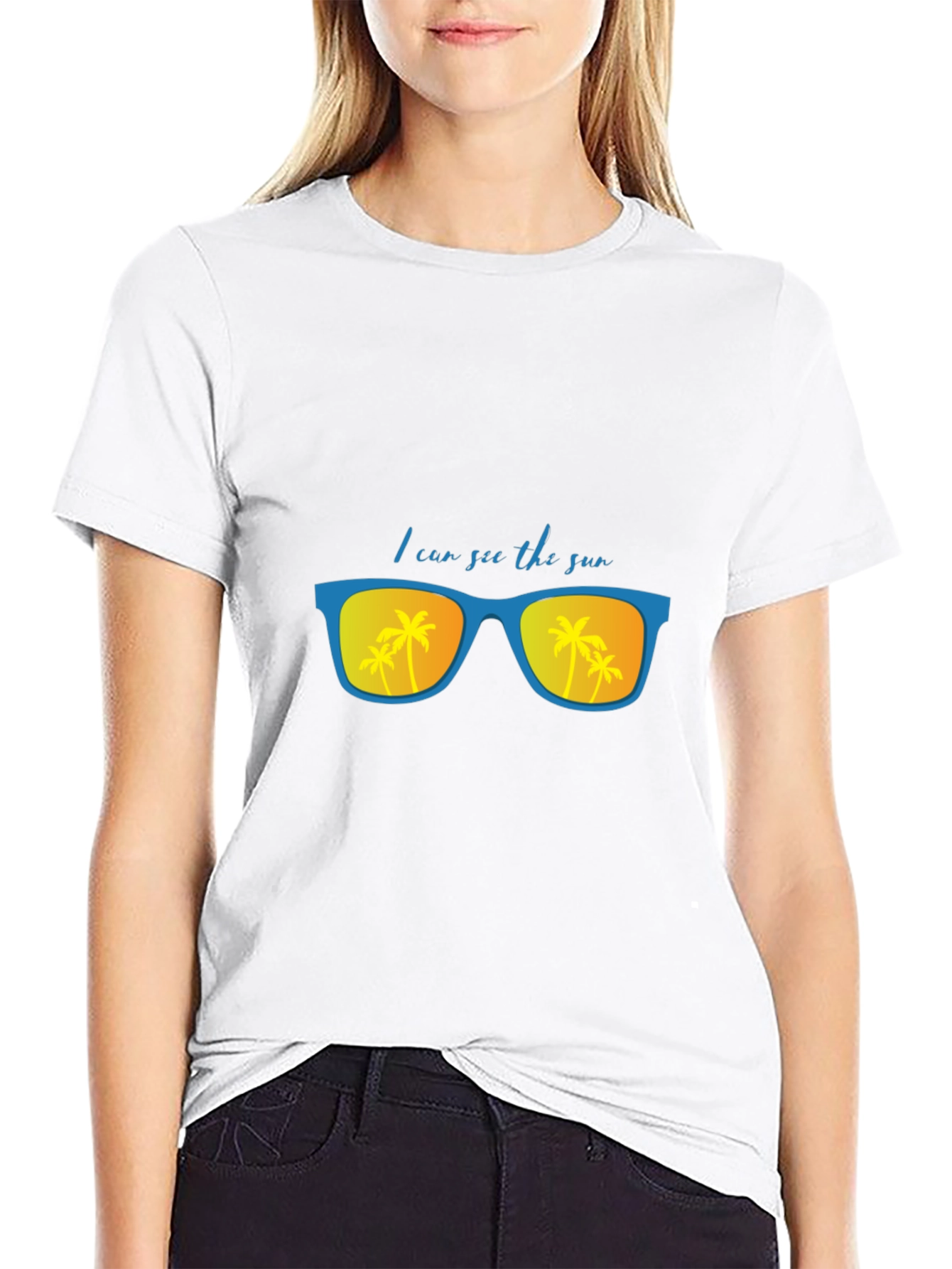 I Can See the Sun Black T-Shirt