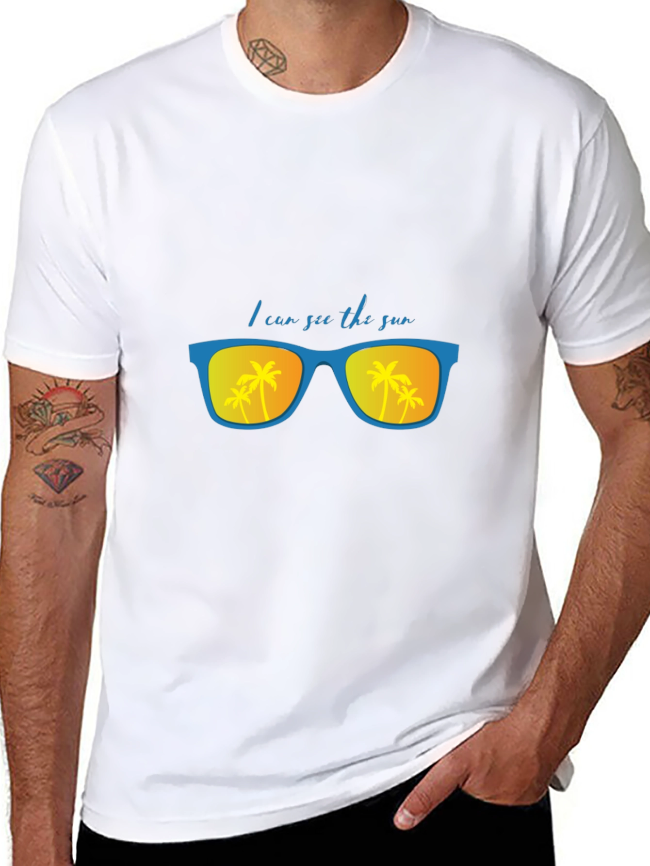 I Can See the Sun Black T-Shirt