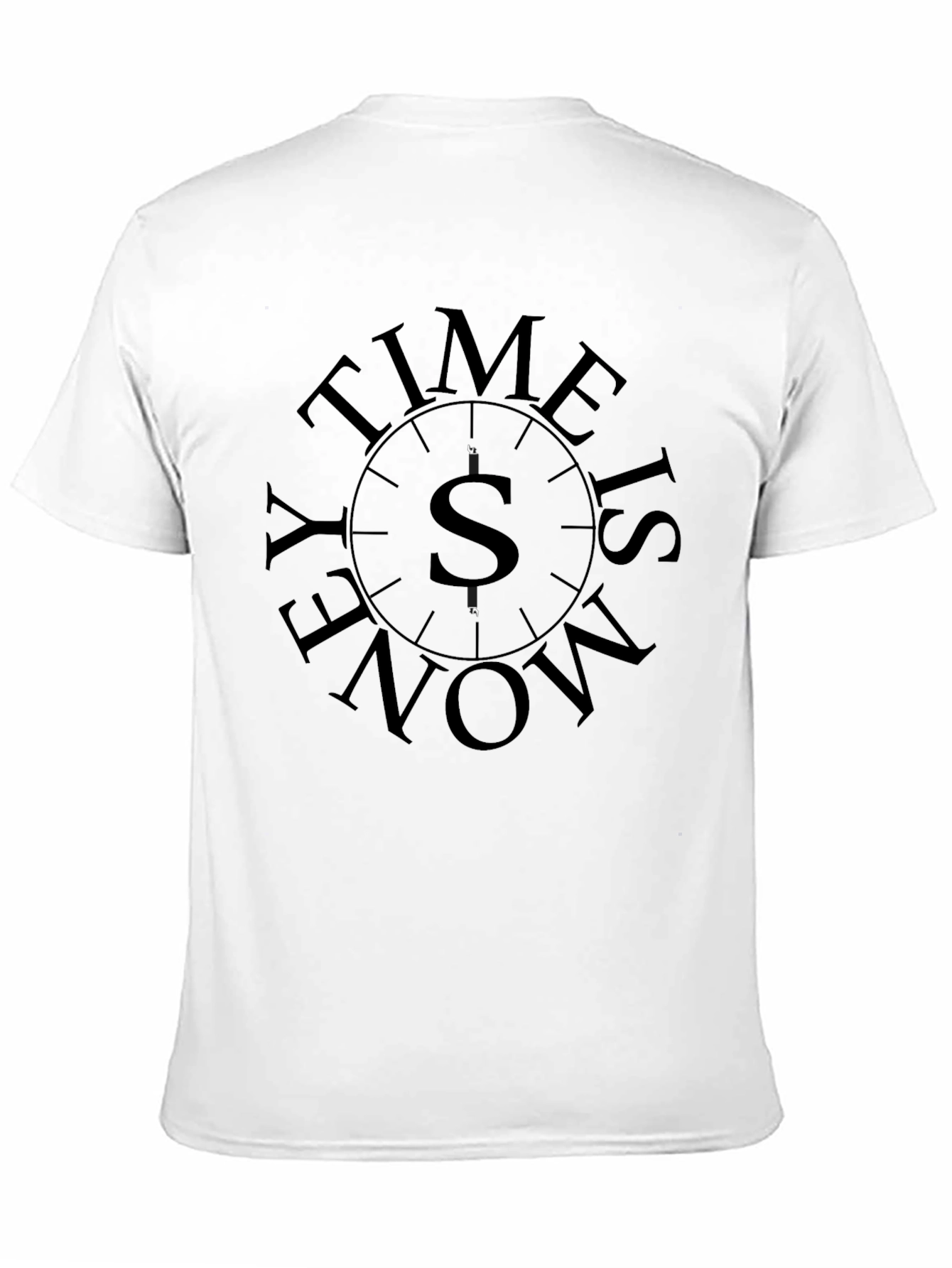 Time Is Money Graphic Print T-Shirt - Black