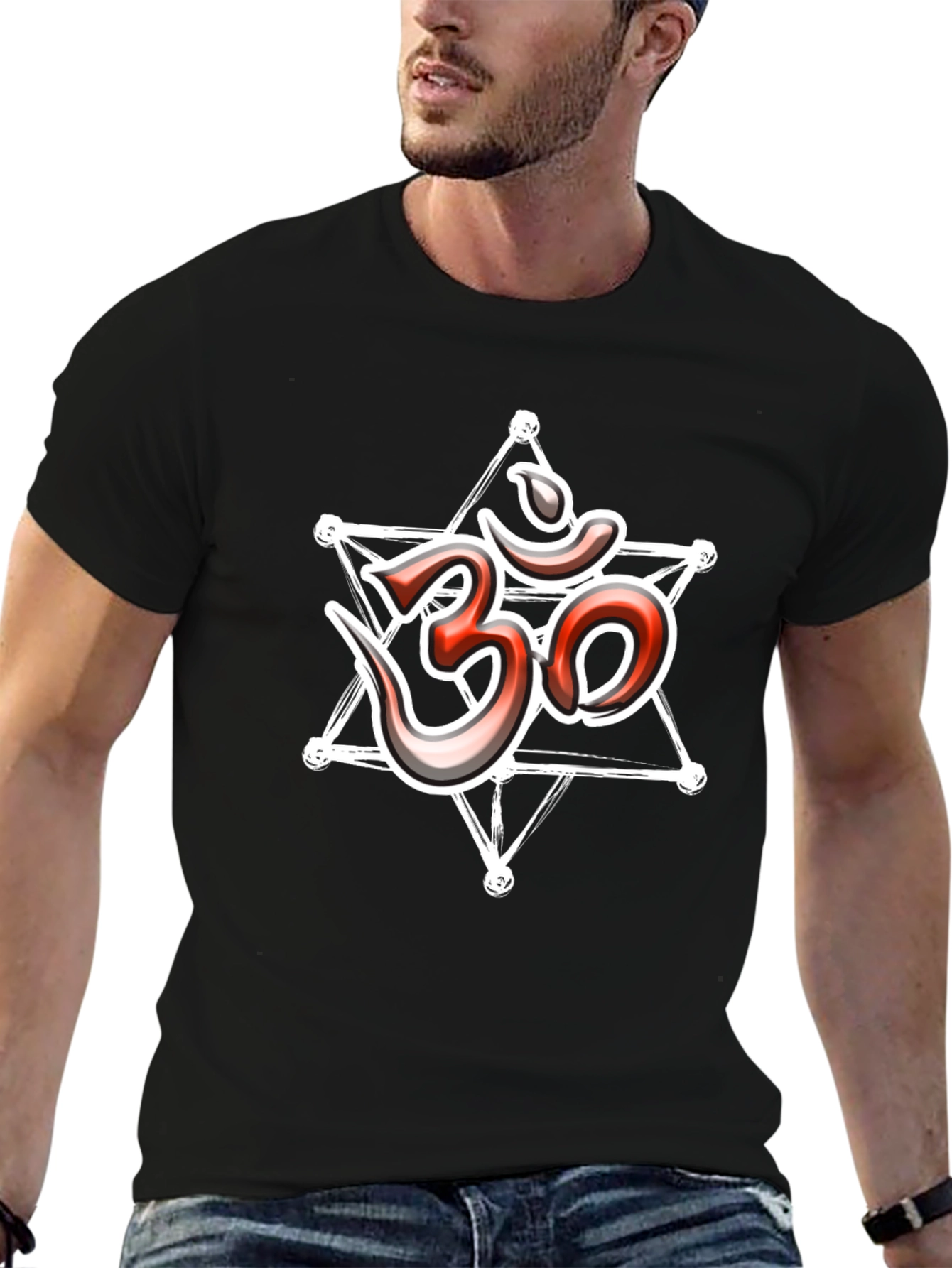 Om Symbol Graphic Tee - Stylish Spiritual T-Shirt