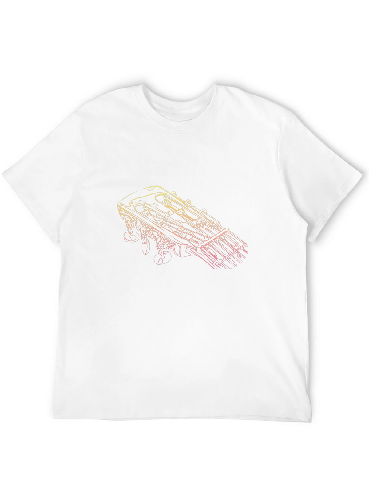 Guitar Headstock Graphic Tee - Black Unisex T-Shirt