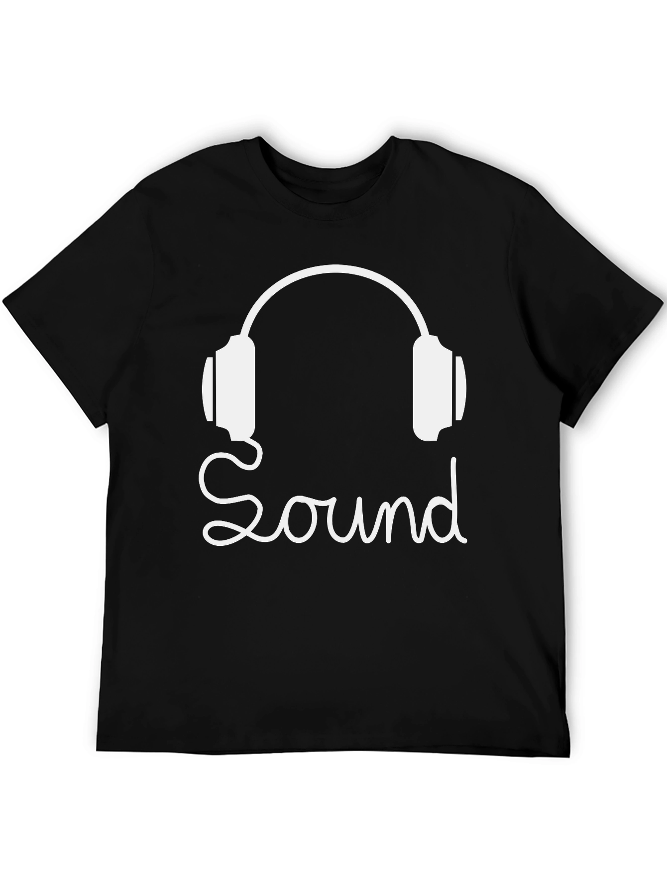 Sound Headphones Graphic Tee - Black