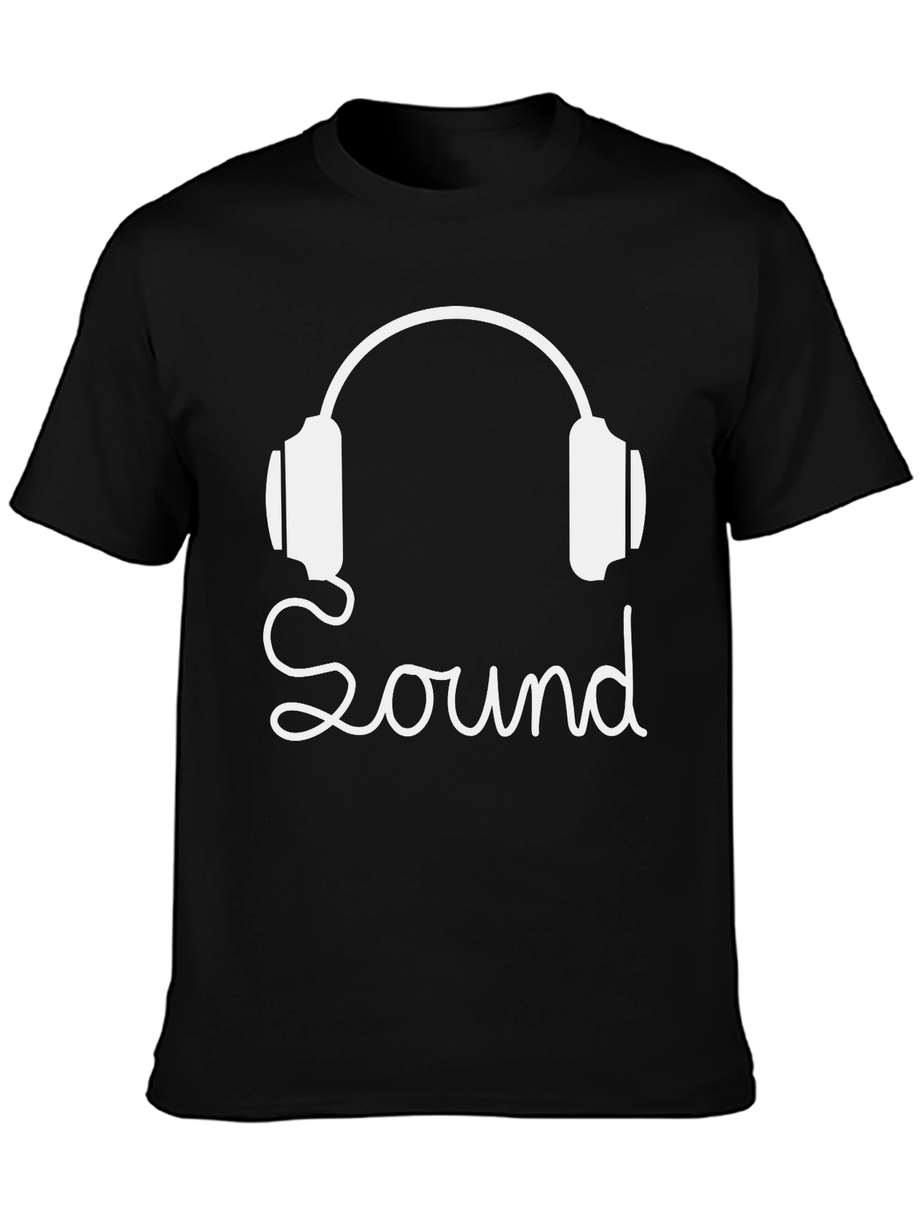 Sound Headphones Graphic Tee - Black