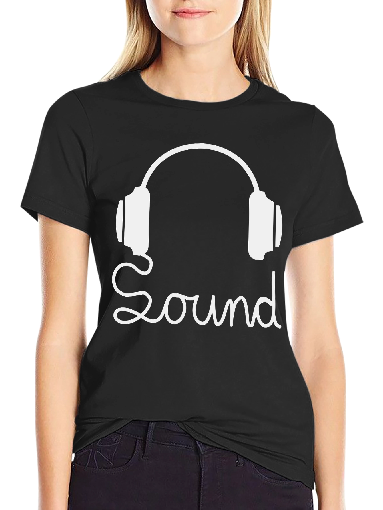 Sound Headphones Graphic Tee - Black
