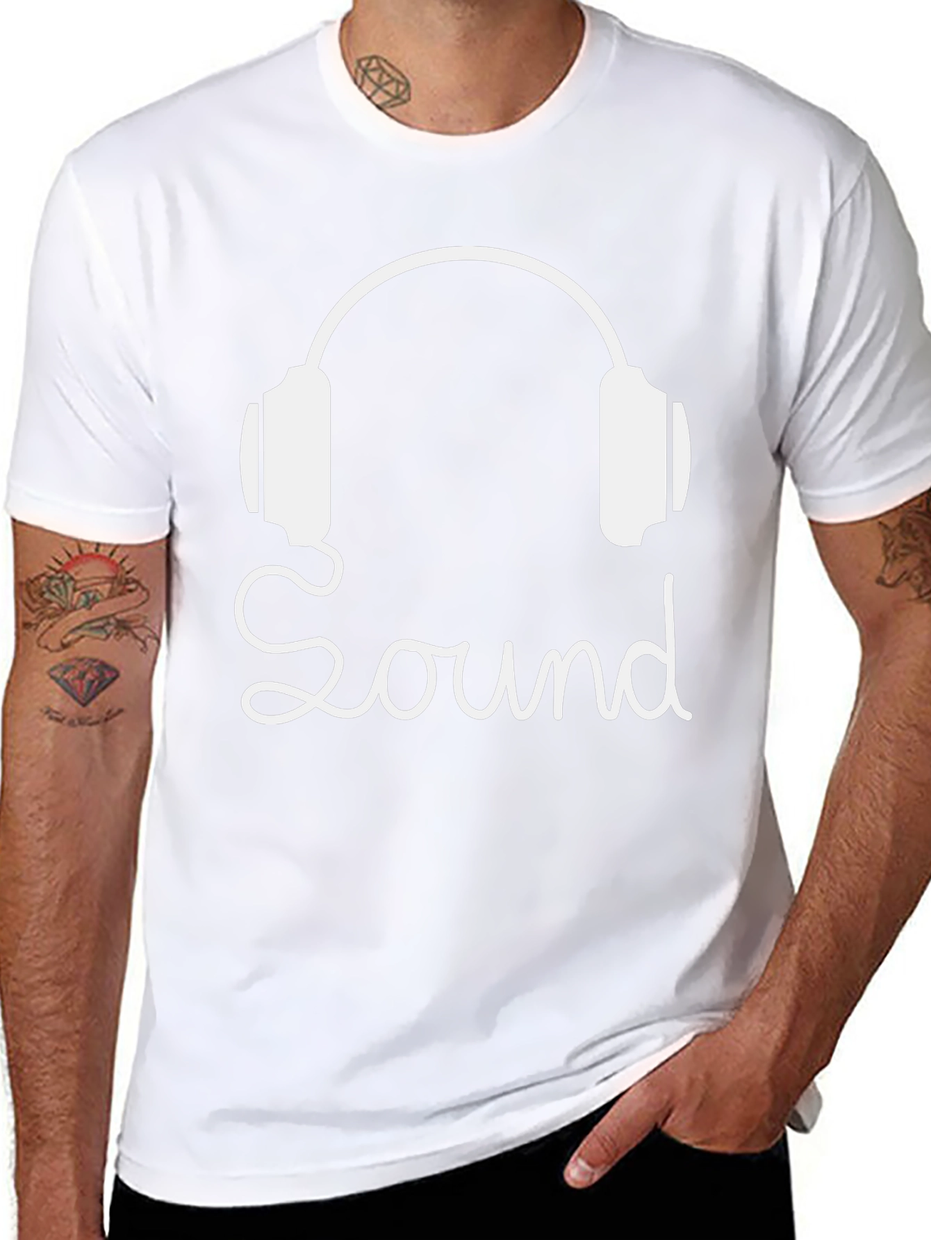 Sound Headphones Graphic Tee - Black