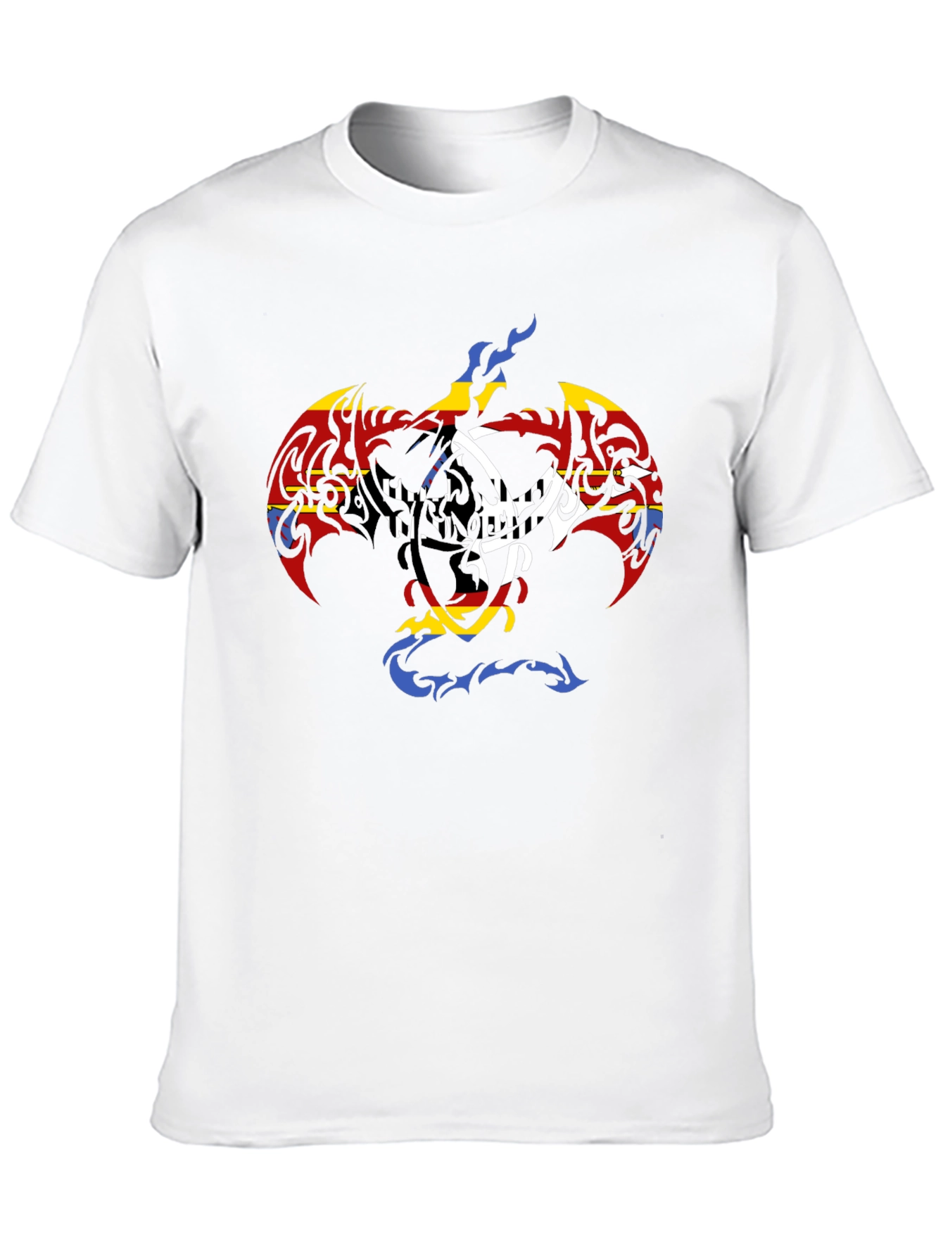 Tribal Dragon Graphic Black T-Shirt
