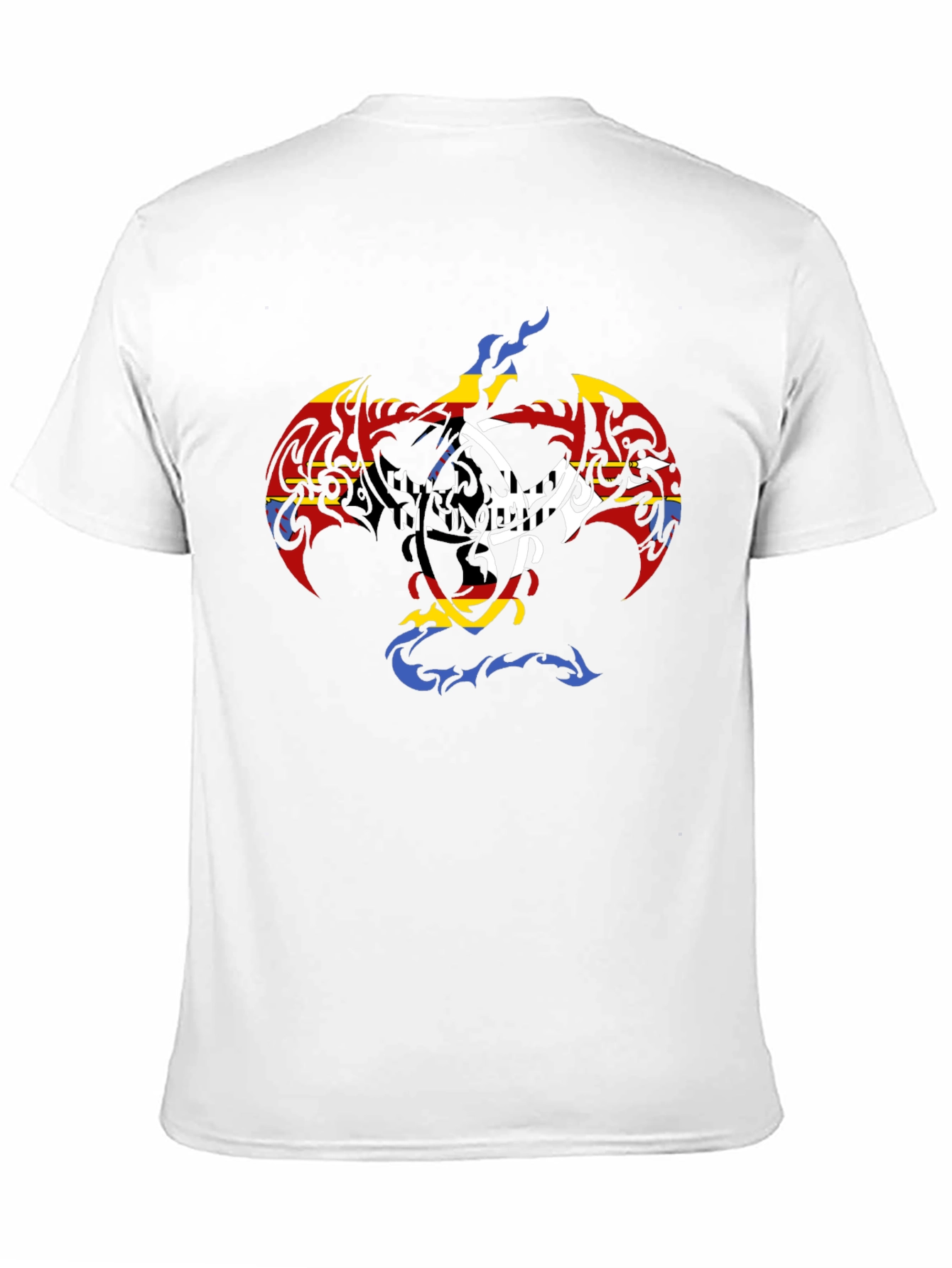 Tribal Dragon Graphic Black T-Shirt