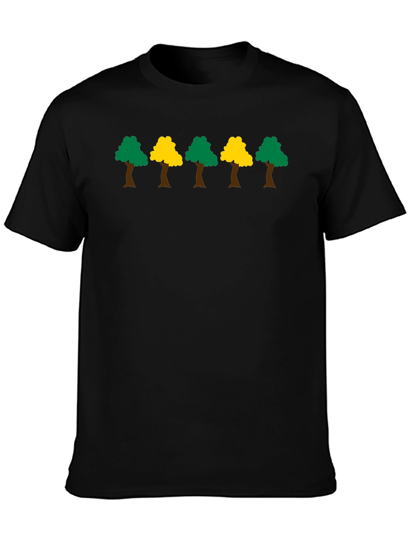 Trendy Tree Graphic Black T-Shirt
