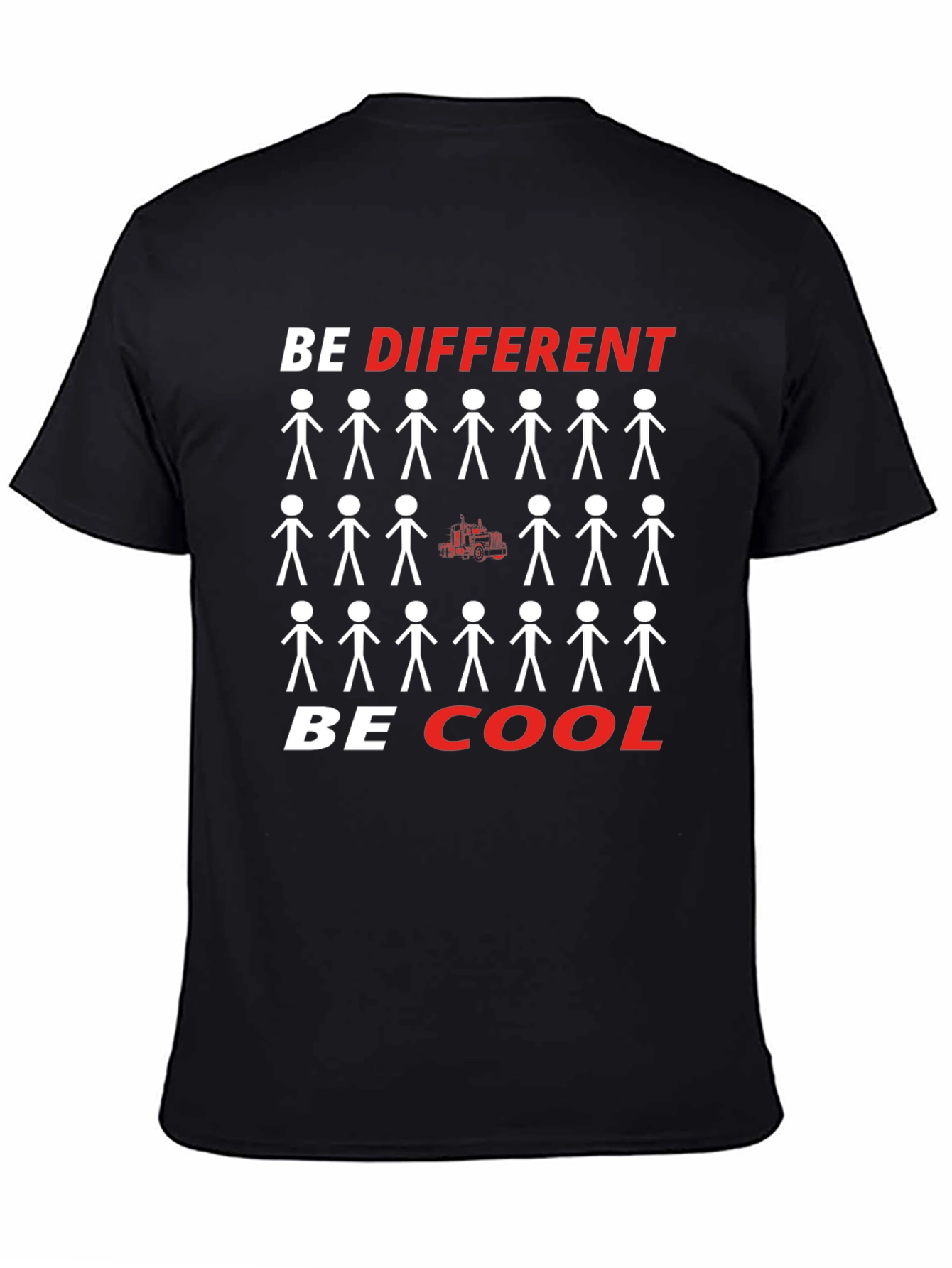 Be Different Be Cool Graphic Tee - Black