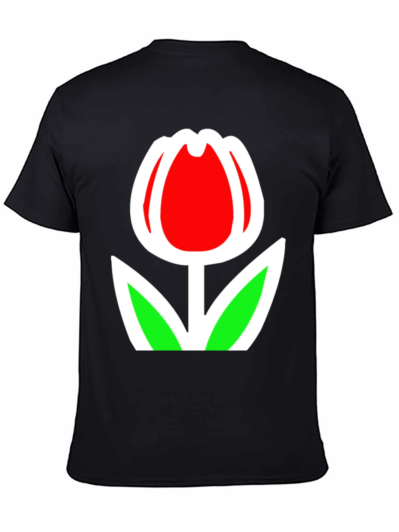 Tulip Graphic Black T-Shirt
