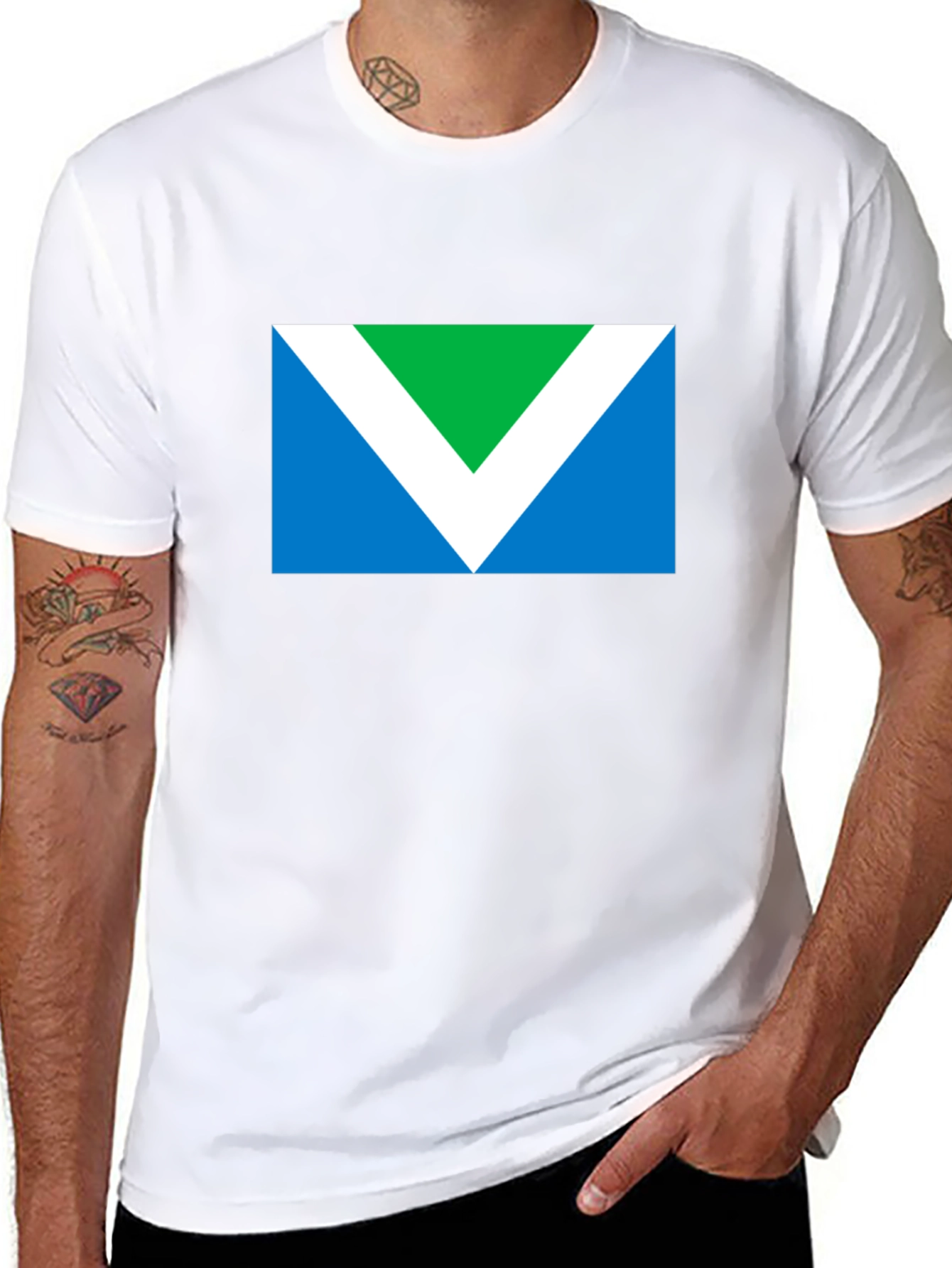 Vegan Symbol T-Shirt - Black Short Sleeve