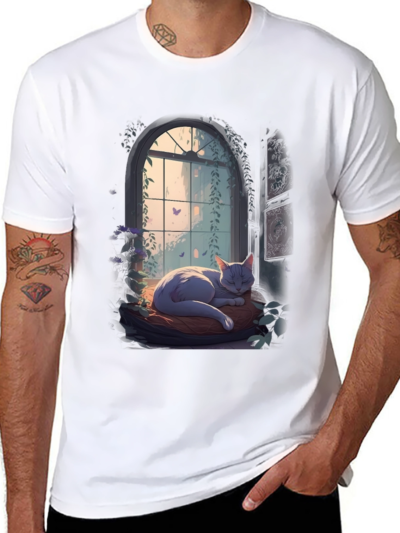 Cat Nap by the Window T-Shirt