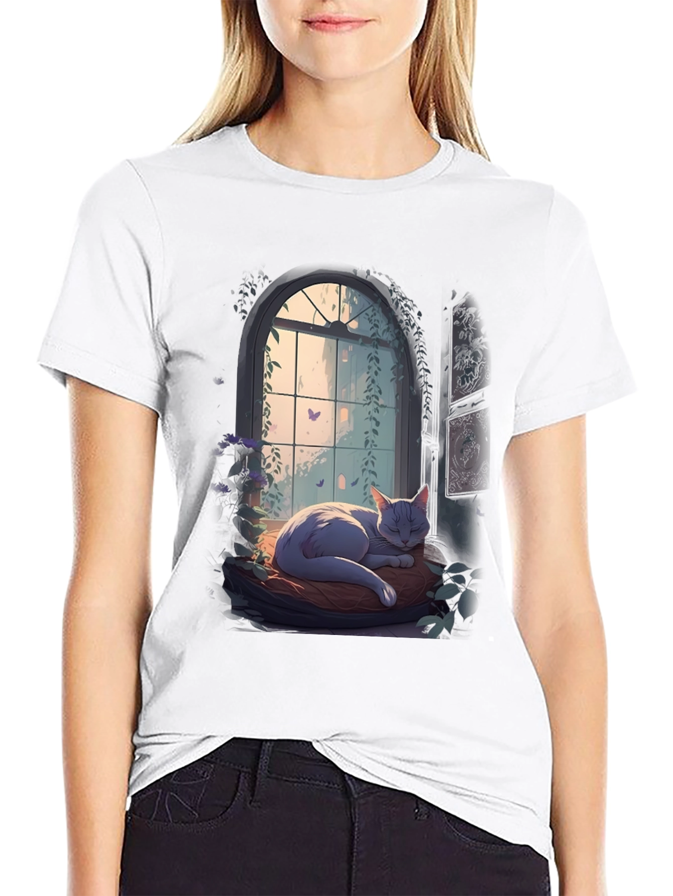Cat Nap by the Window T-Shirt