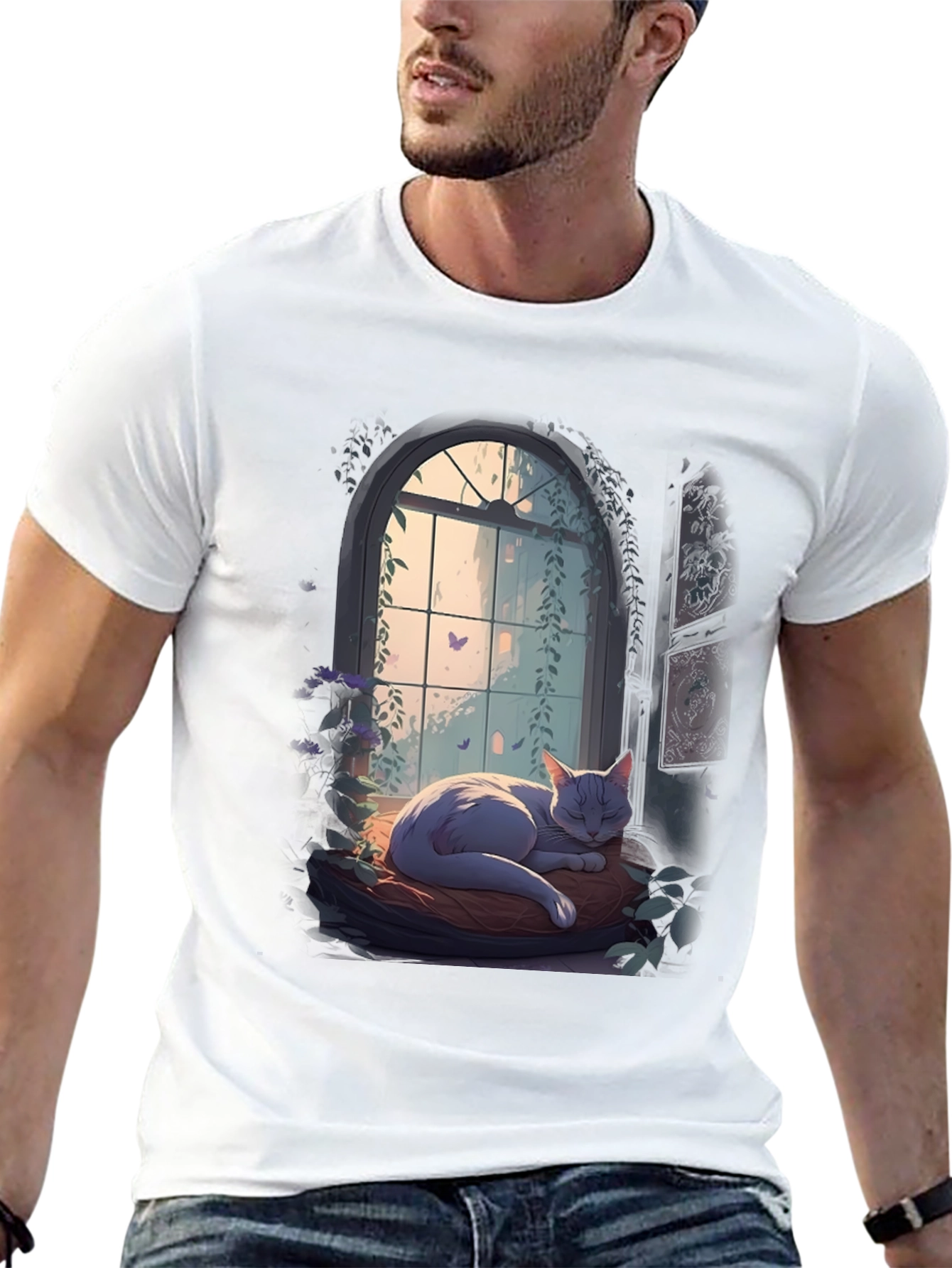 Cat Nap by the Window T-Shirt