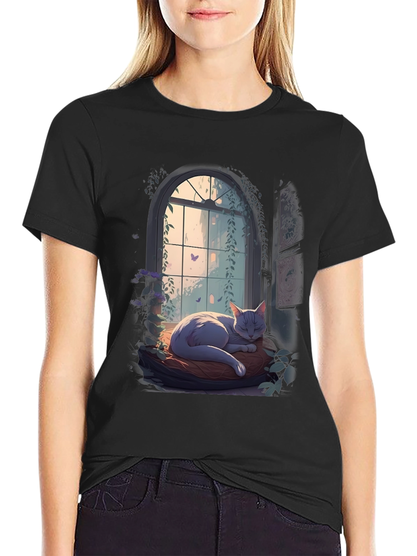 Cat Nap by the Window T-Shirt