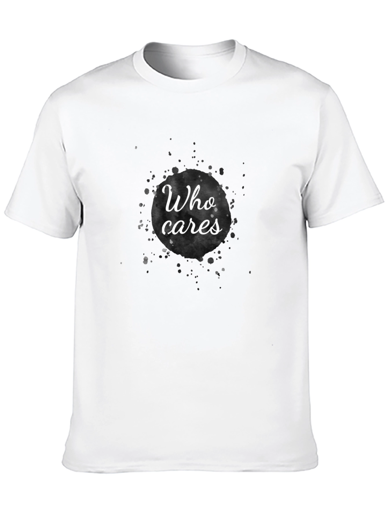 Who Cares Graphic Tee - Stylish Black T-Shirt