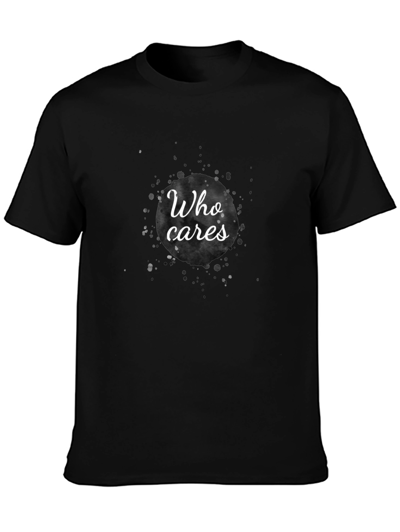 Who Cares Graphic Tee - Stylish Black T-Shirt