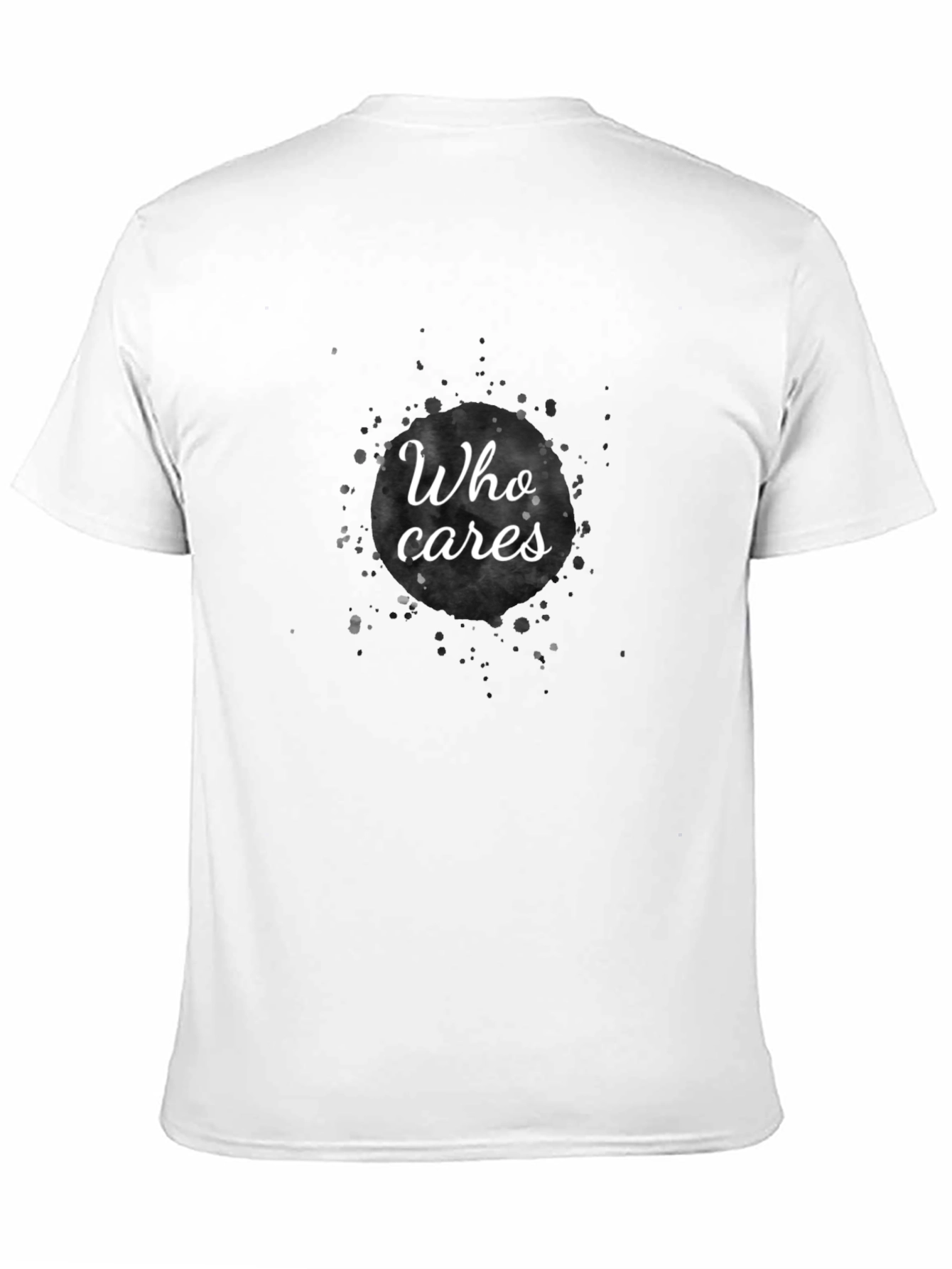 Who Cares Graphic Tee - Stylish Black T-Shirt