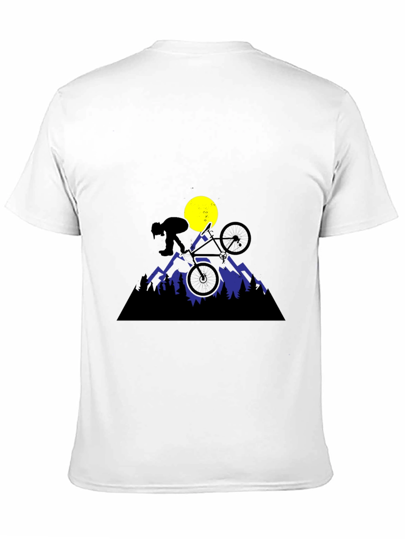 Mountain Biker Tee - Black Graphic T-Shirt